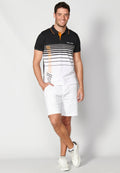 Polo Hombre Manga Corta Cuello Camisero a Rayas – Koroshi 2311PC35
