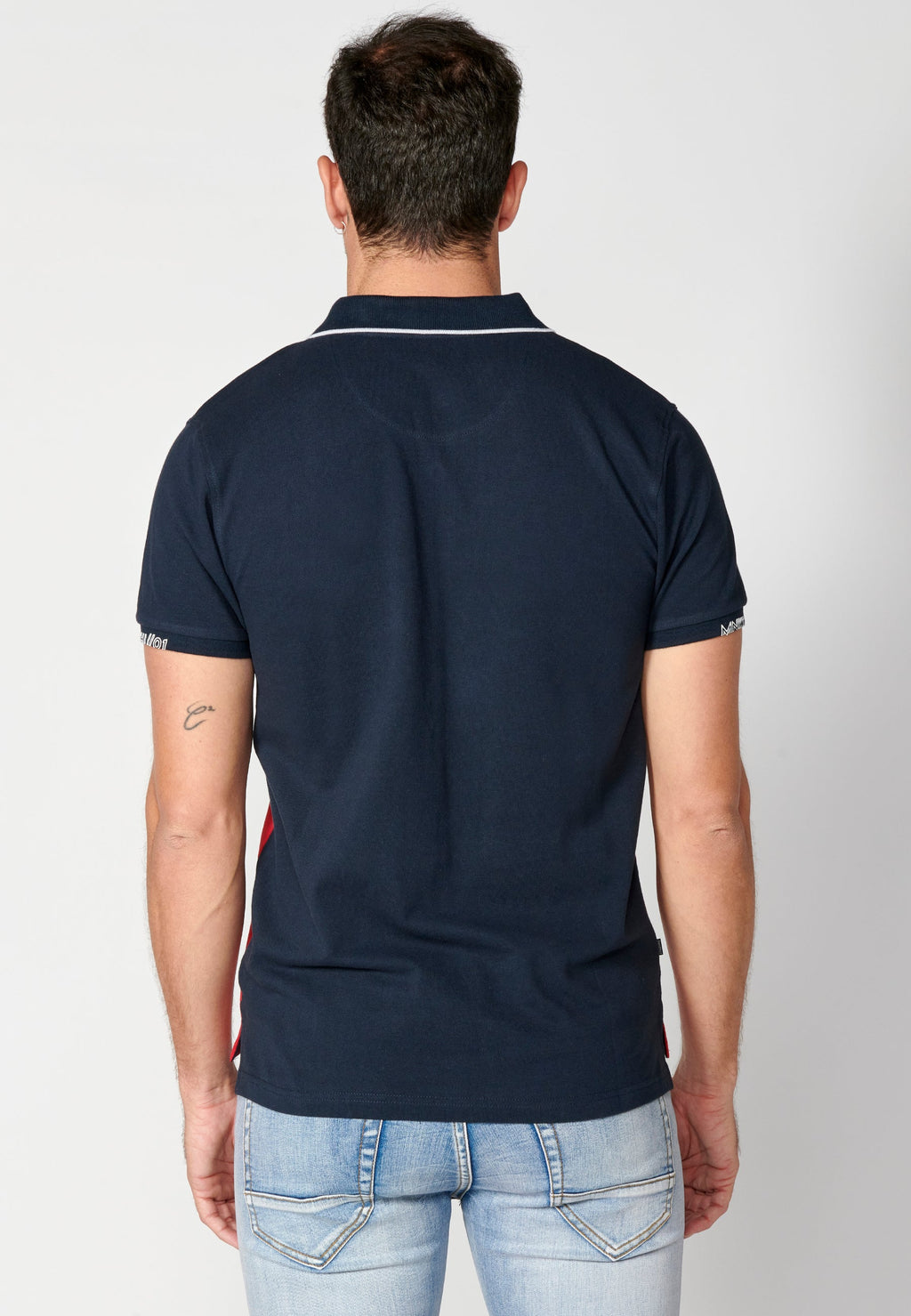 Polo Hombre Manga Corta Cuello Camisero a Rayas – Koroshi 2311PC35