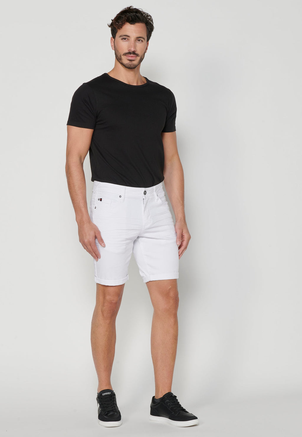 Bermuda Vaquera Hombre Stretch Regular 4 Bolsillos – Koroshi 2311PS01