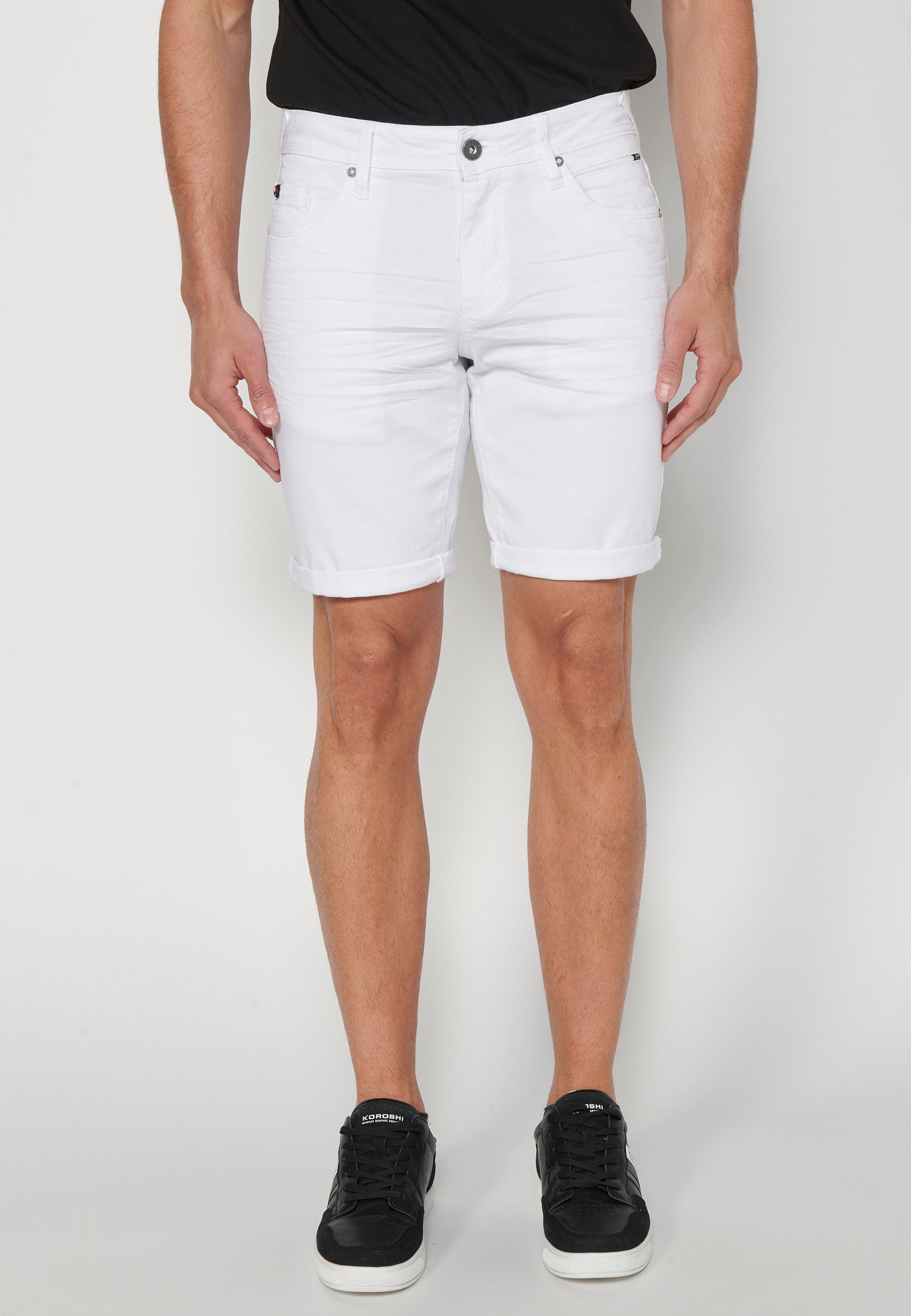 Bermuda Vaquera Hombre Stretch Regular 4 Bolsillos – Koroshi 2311PS01