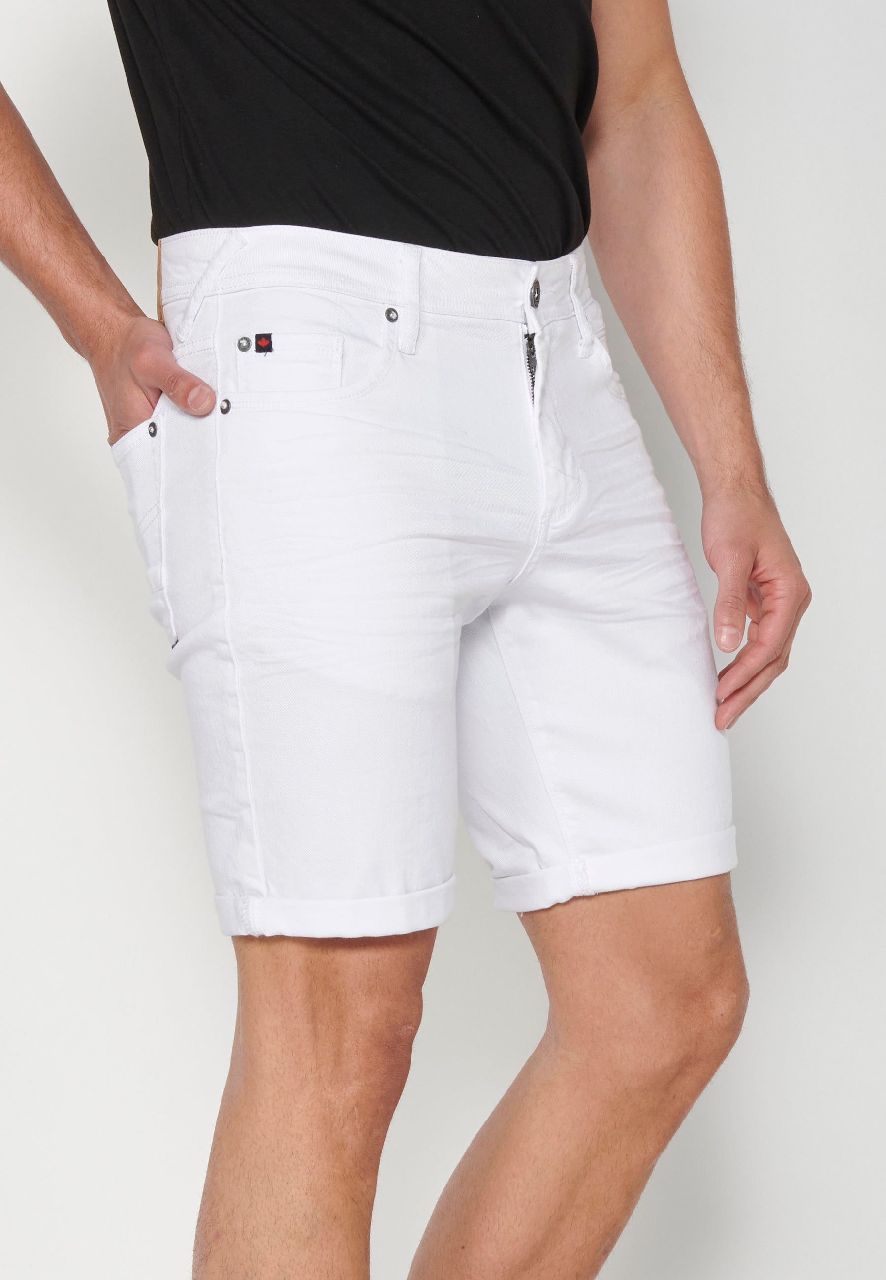 Bermuda Vaquera Hombre Stretch Regular 4 Bolsillos – Koroshi 2311PS01