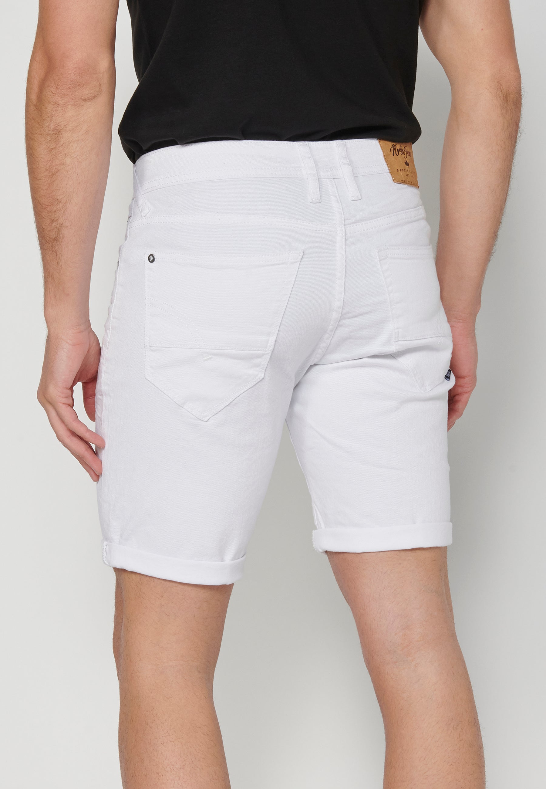 Bermuda Vaquera Hombre Stretch Regular 4 Bolsillos – Koroshi 2311PS01