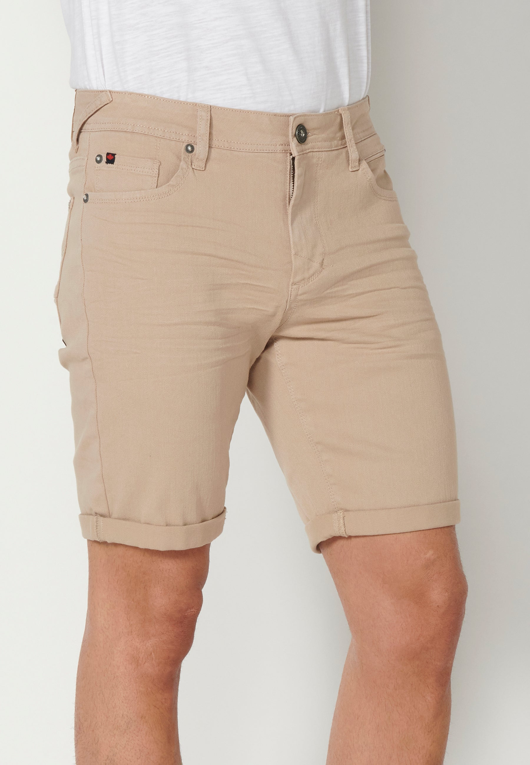 Bermuda Vaquera Hombre Stretch Regular 4 Bolsillos – Koroshi 2311PS01