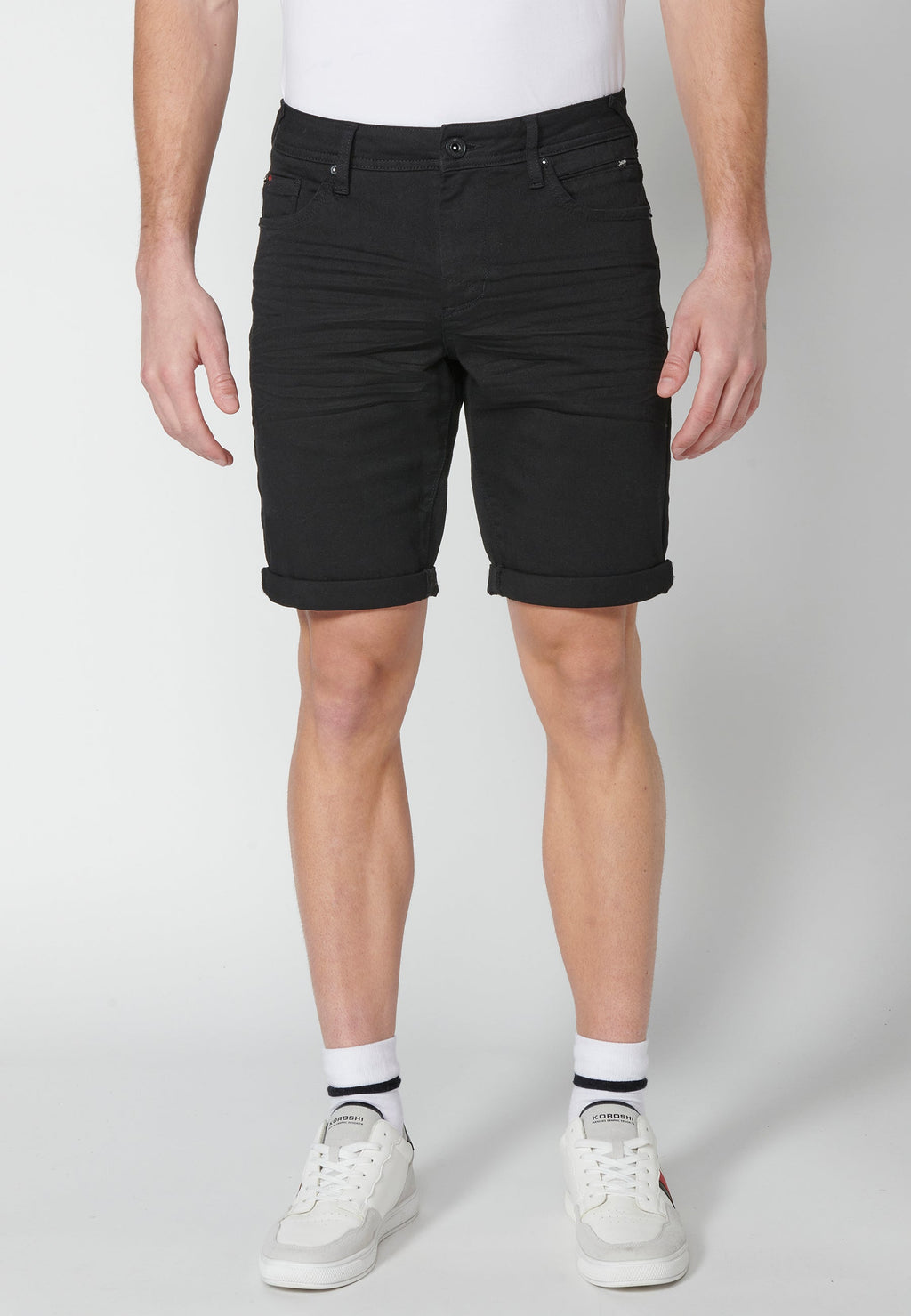 Bermuda Vaquera Hombre Stretch Regular 4 Bolsillos – Koroshi 2311PS01
