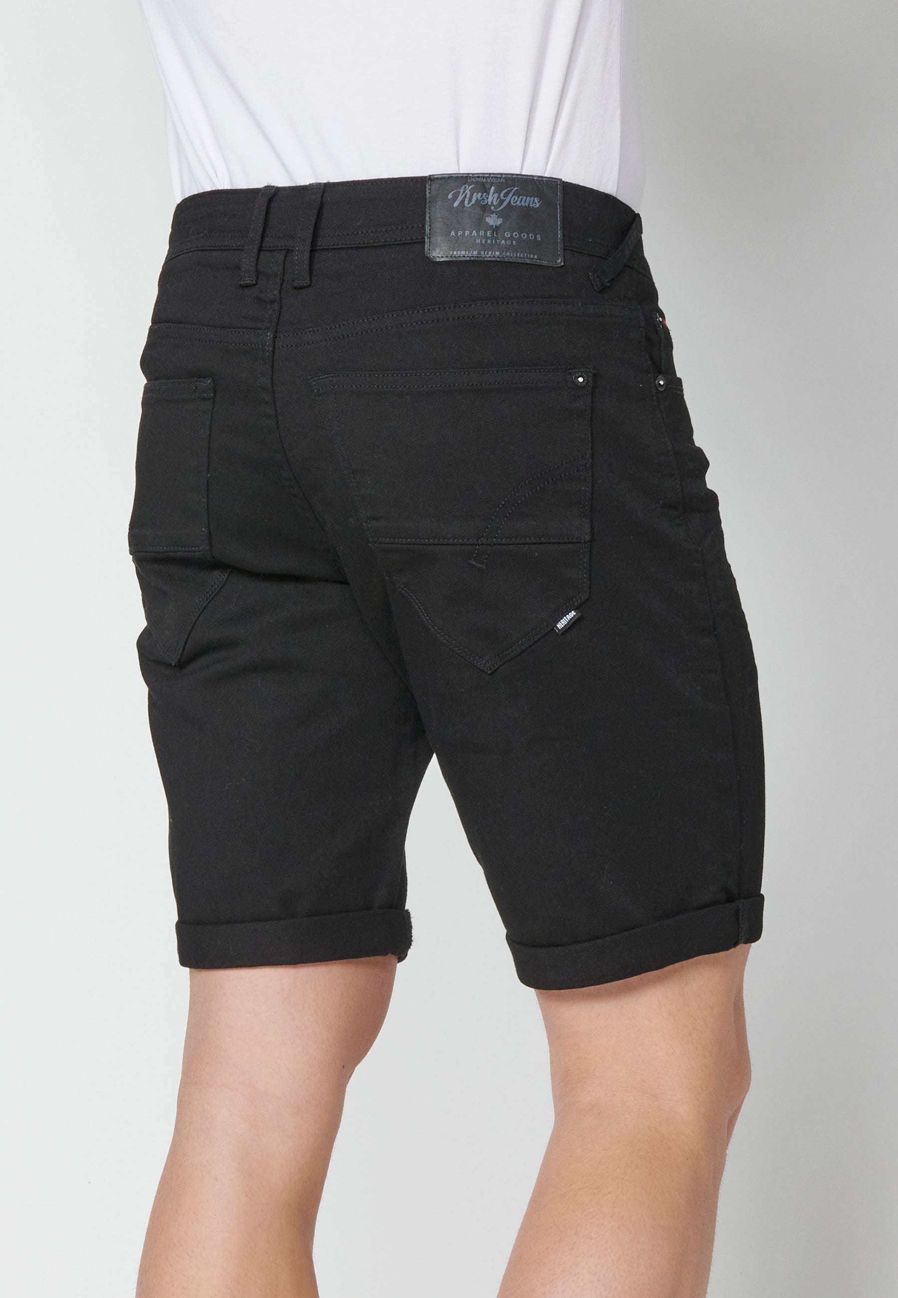 Bermuda Vaquera Hombre Stretch Regular 4 Bolsillos – Koroshi 2311PS01