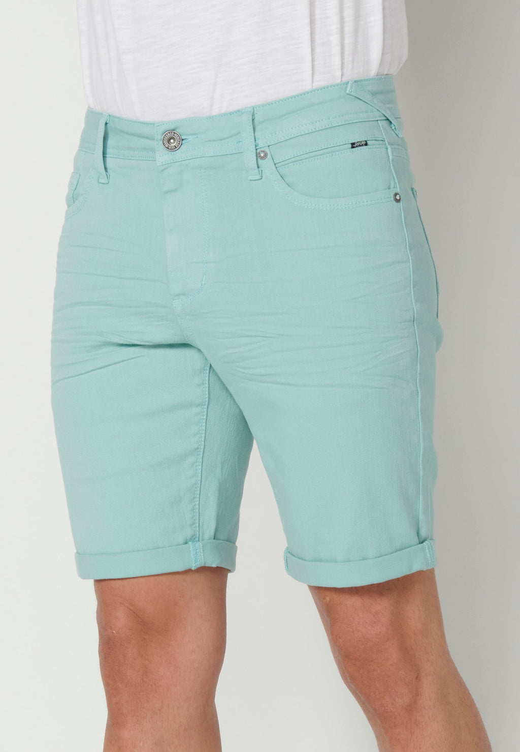Bermuda Vaquera Hombre Stretch Regular 4 Bolsillos – Koroshi 2311PS01