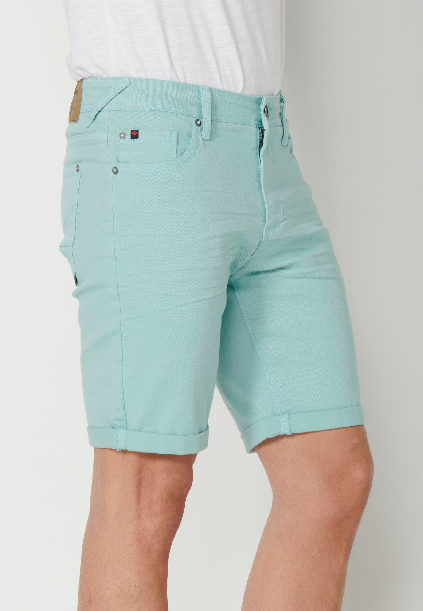 Bermuda Vaquera Hombre Stretch Regular 4 Bolsillos – Koroshi 2311PS01