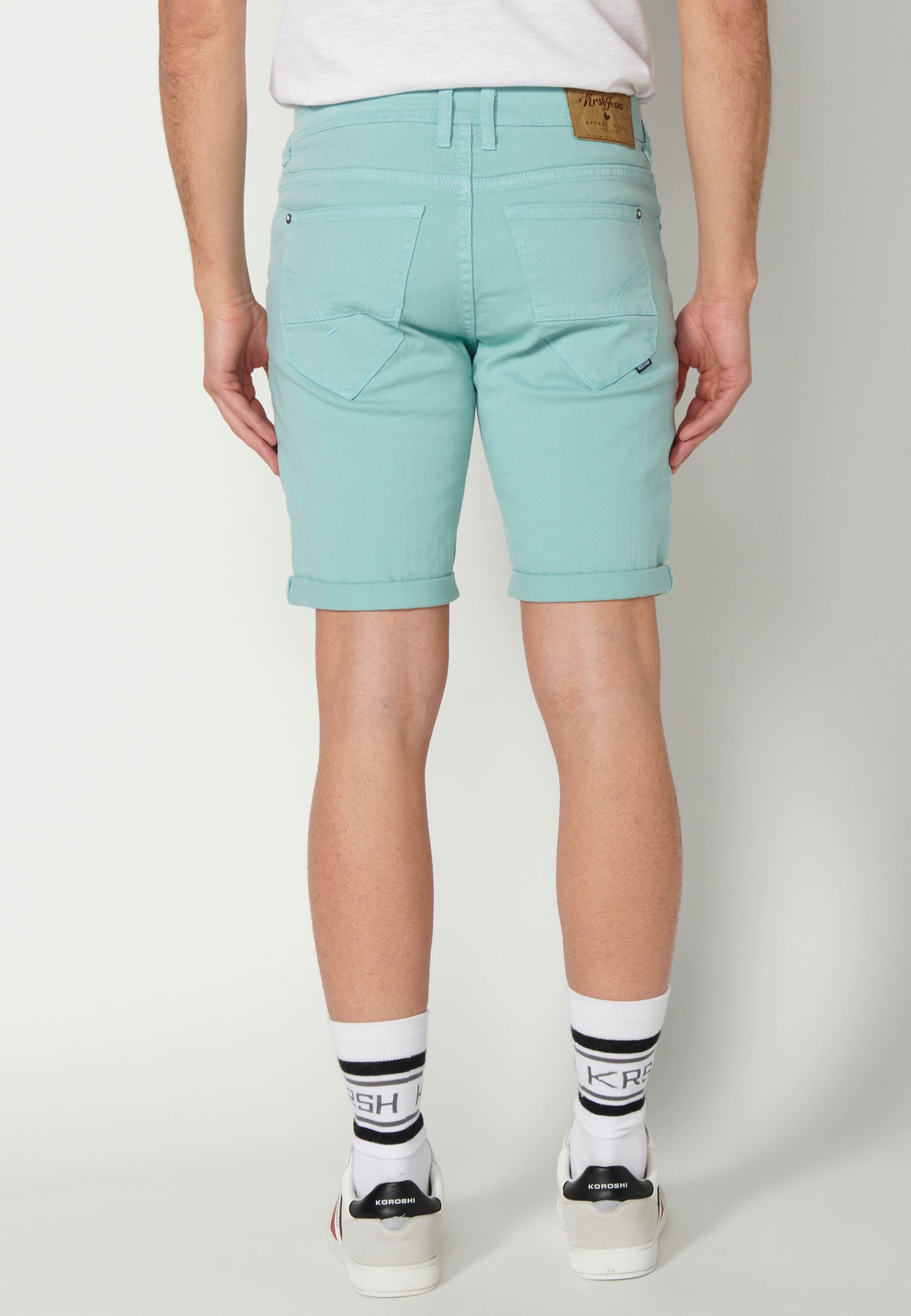 Bermuda Vaquera Hombre Stretch Regular 4 Bolsillos – Koroshi 2311PS01