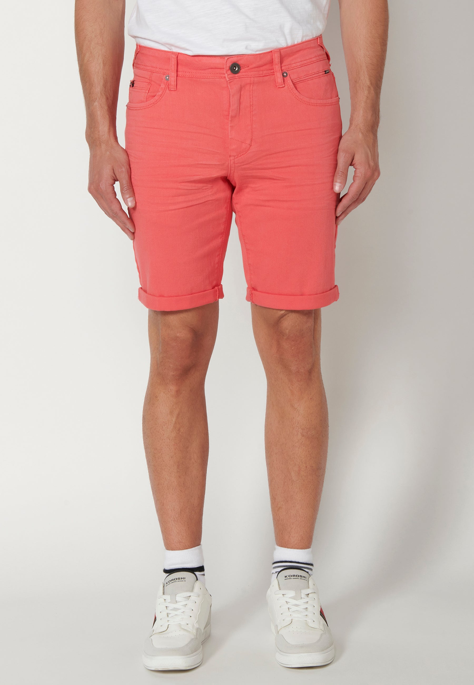 Bermuda Vaquera Hombre Stretch Regular 4 Bolsillos – Koroshi 2311PS01