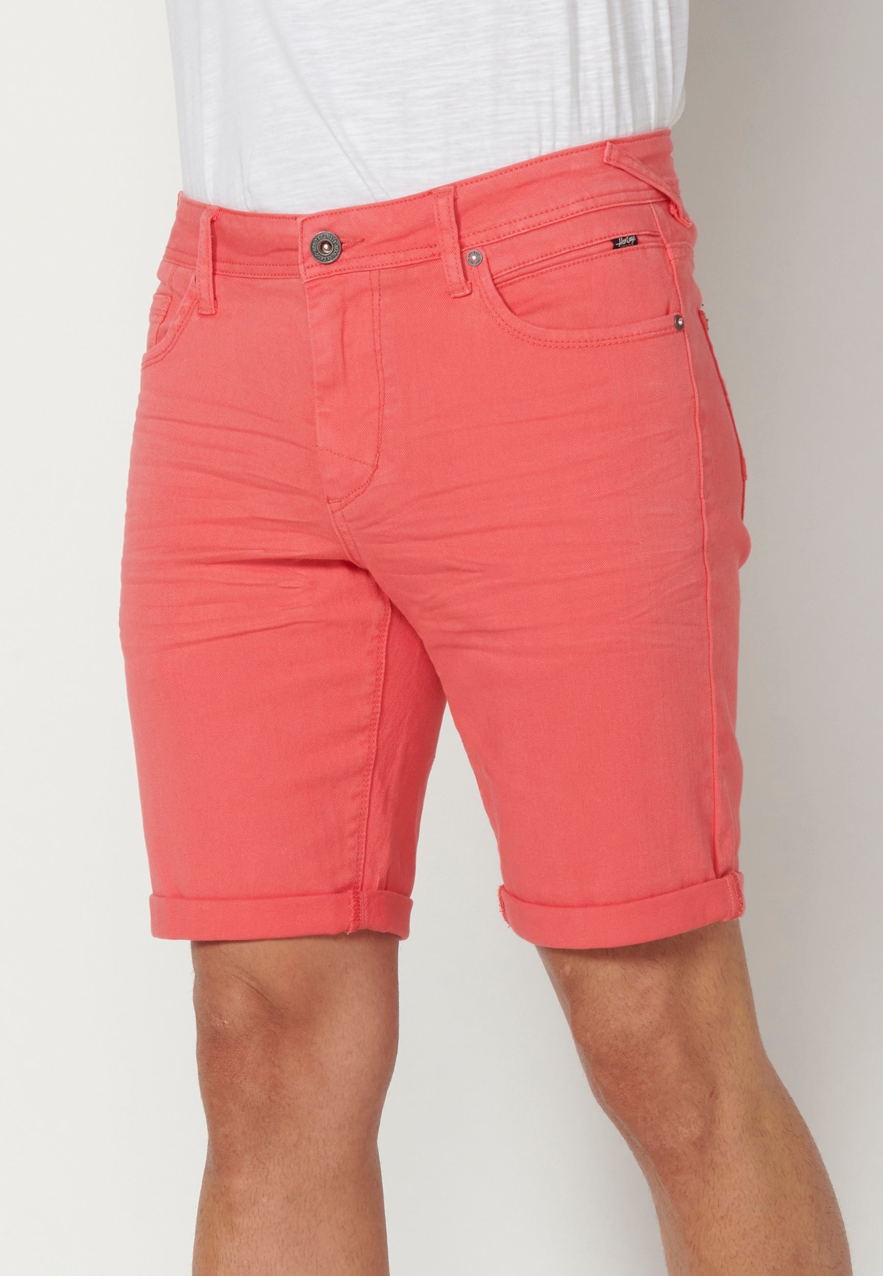 Bermuda Vaquera Hombre Stretch Regular 4 Bolsillos – Koroshi 2311PS01