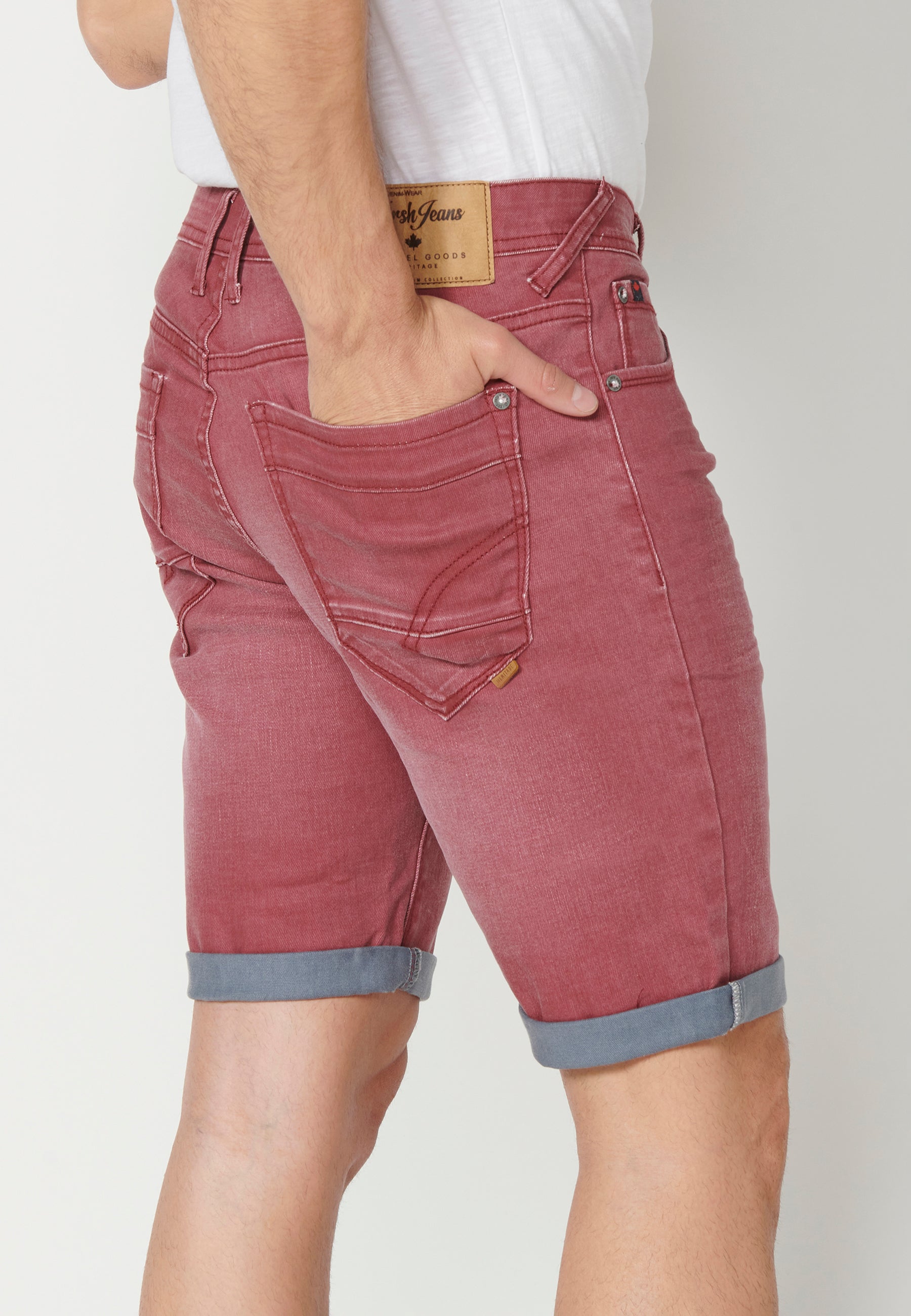 Bermuda Hombre Vaquera Regular Acabado Vuelta – Koroshi 2311PS02