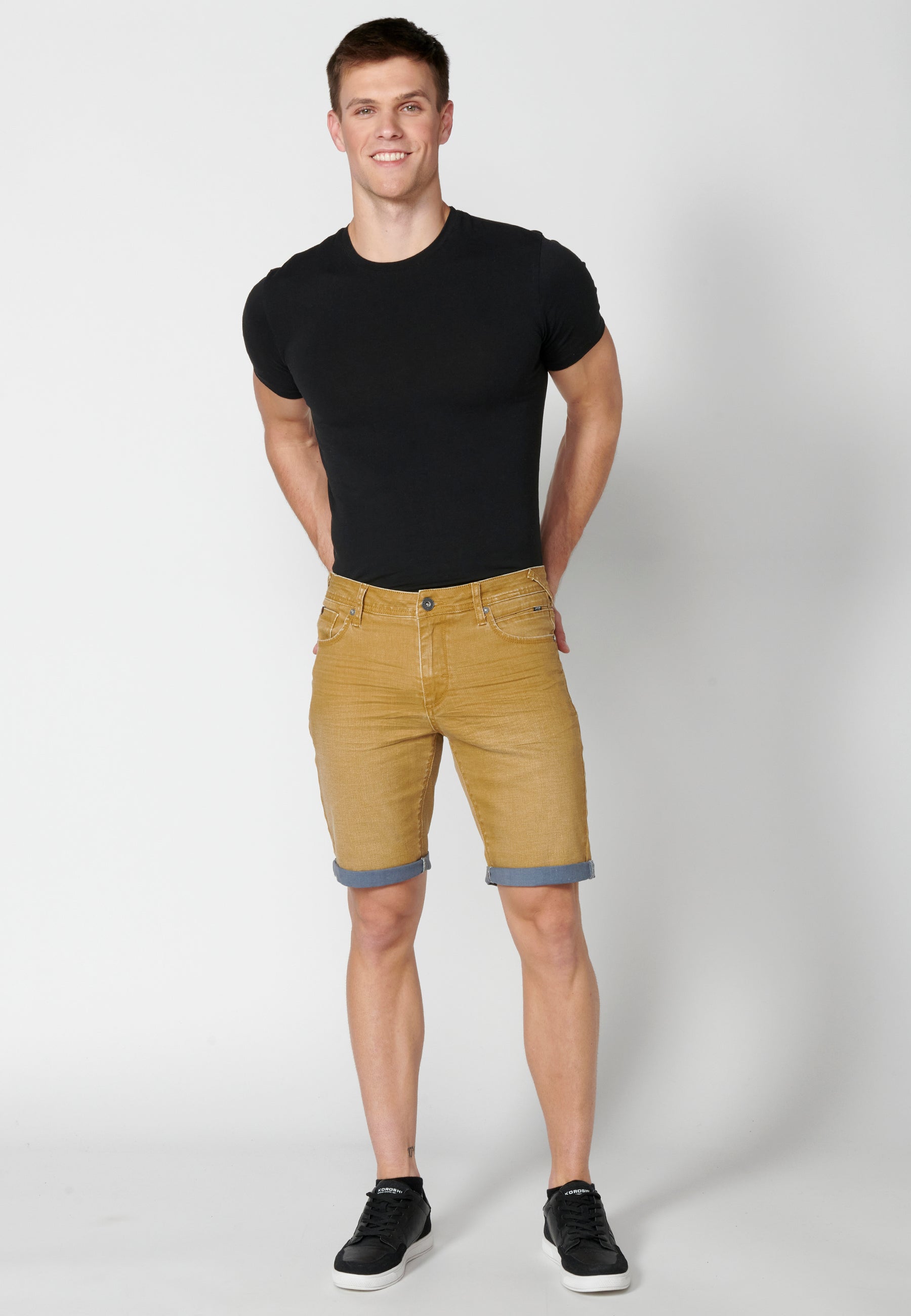 Bermuda Hombre Vaquera Regular Acabado Vuelta – Koroshi 2311PS02