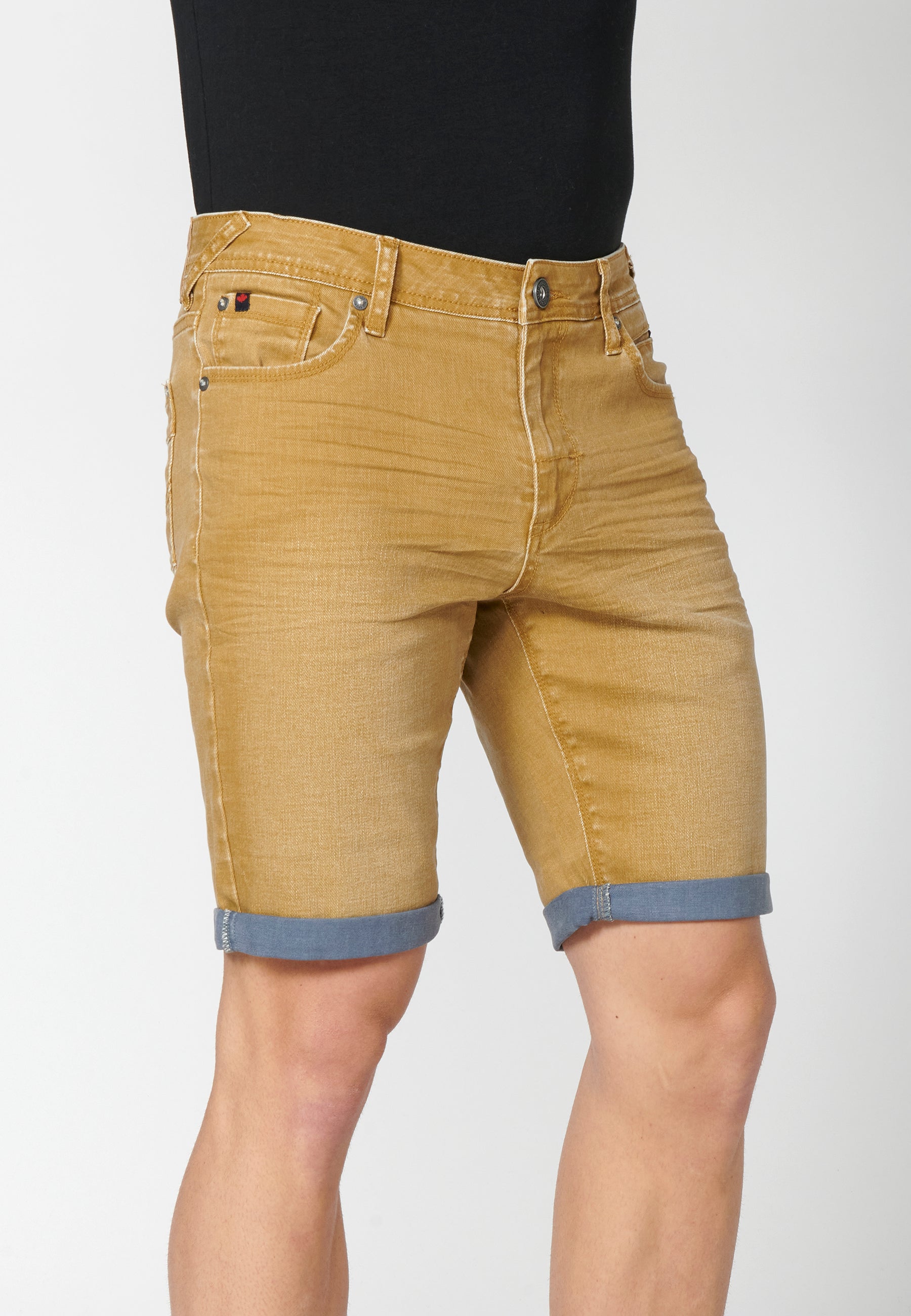 Bermuda Hombre Vaquera Regular Acabado Vuelta – Koroshi 2311PS02