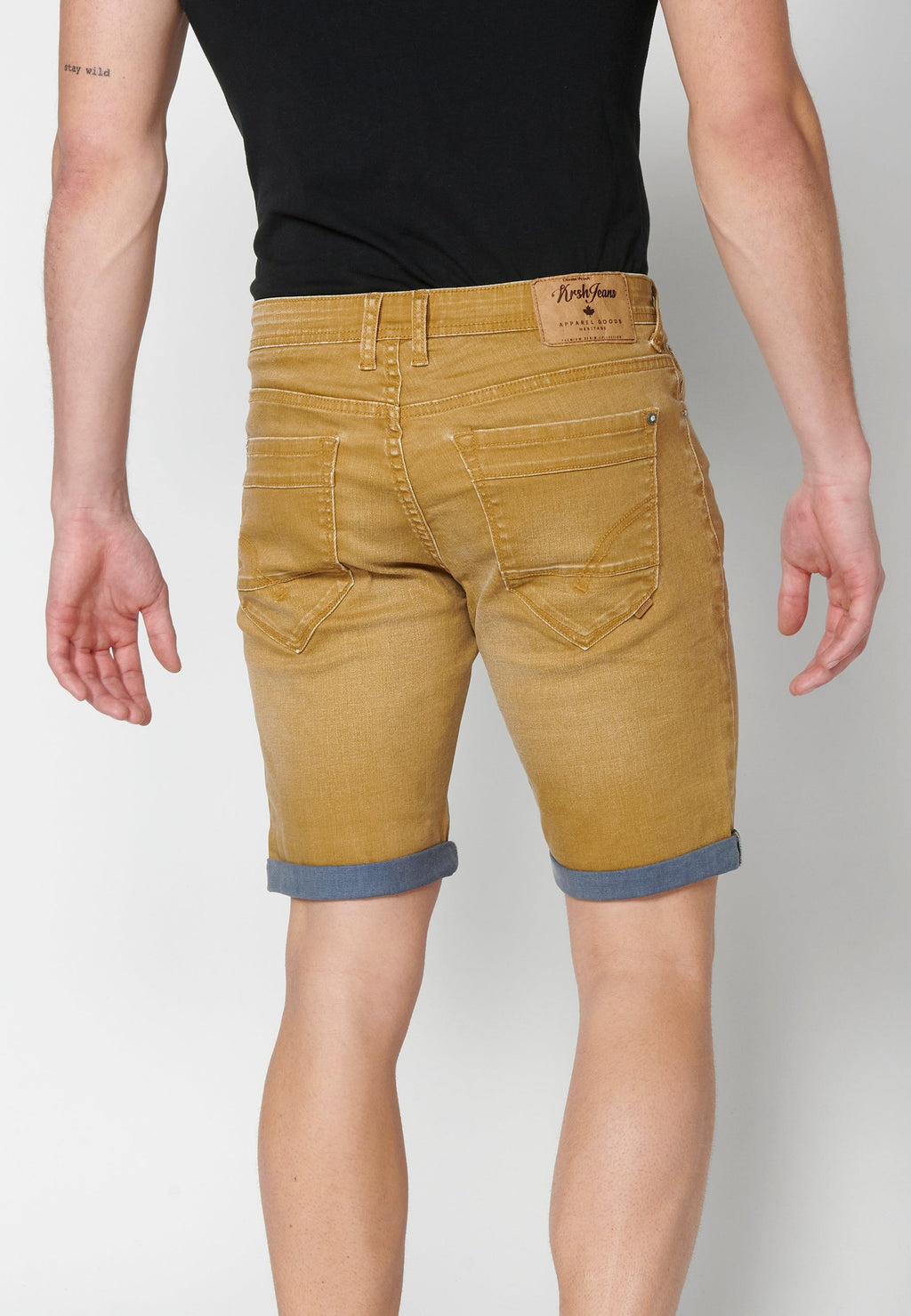 Bermuda Hombre Vaquera Regular Acabado Vuelta – Koroshi 2311PS02