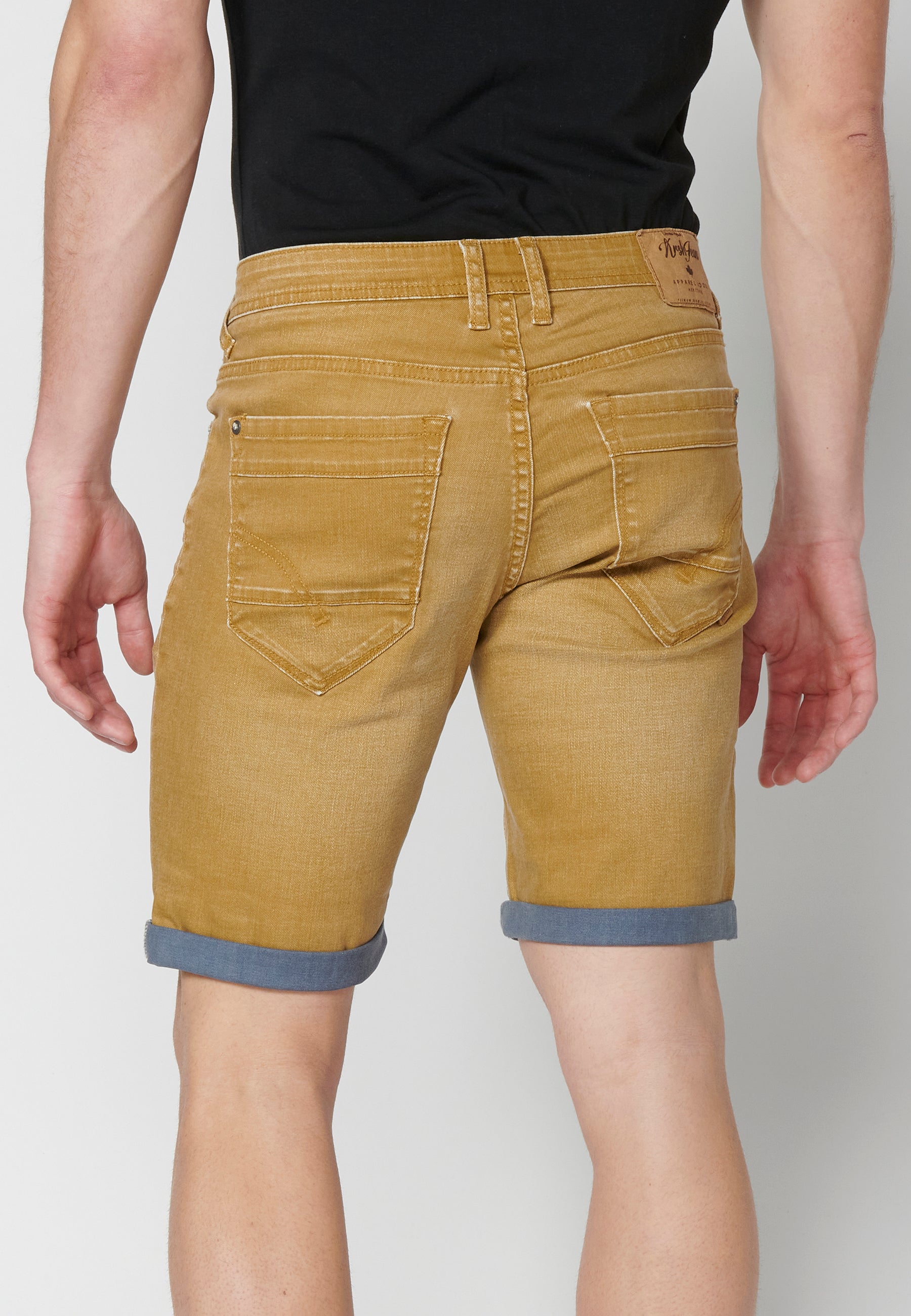 Bermuda Hombre Vaquera Regular Acabado Vuelta – Koroshi 2311PS02
