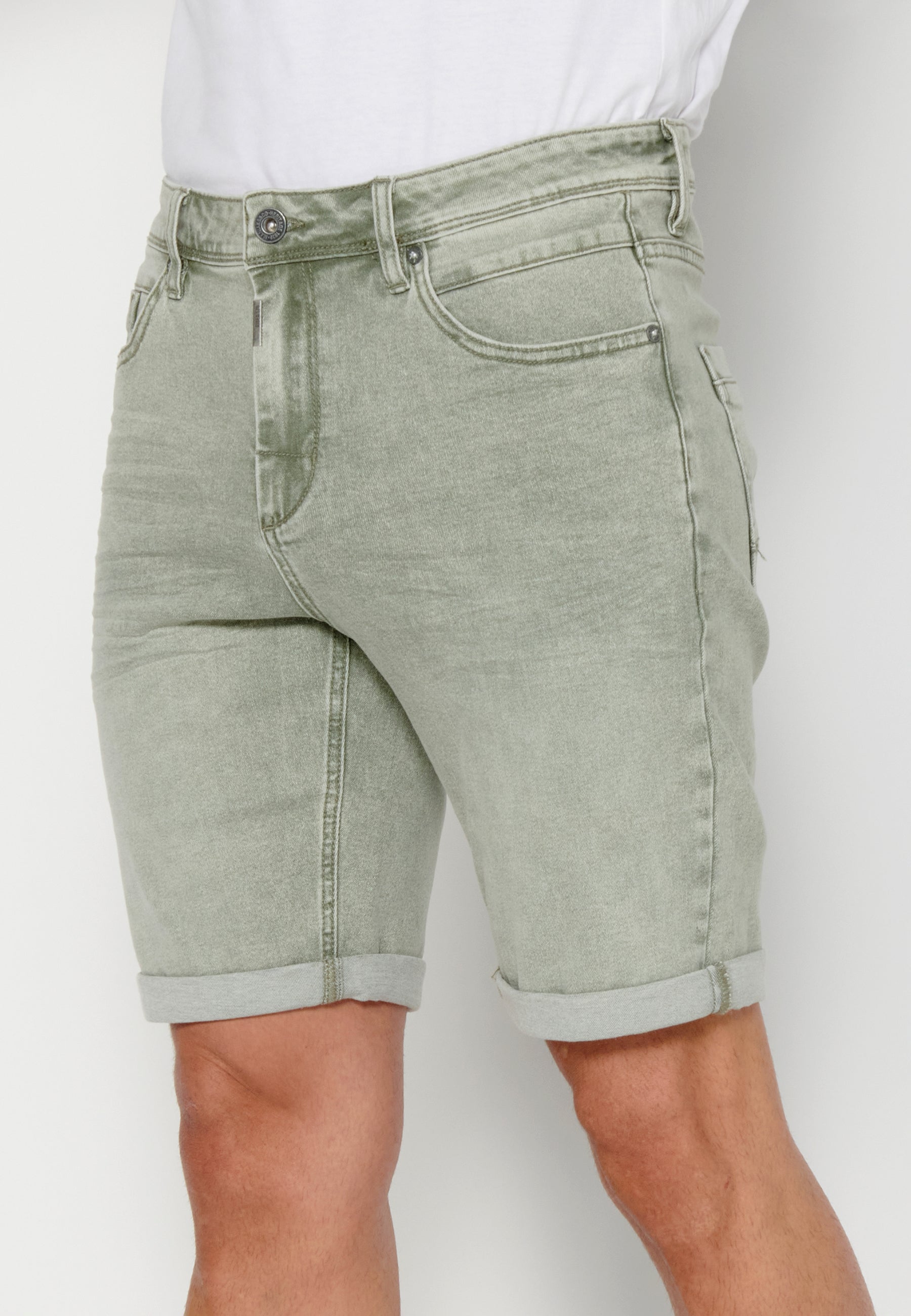 Bermuda Hombre Vaquera Stretch Acabado Vuelta – Koroshi 2311PS05