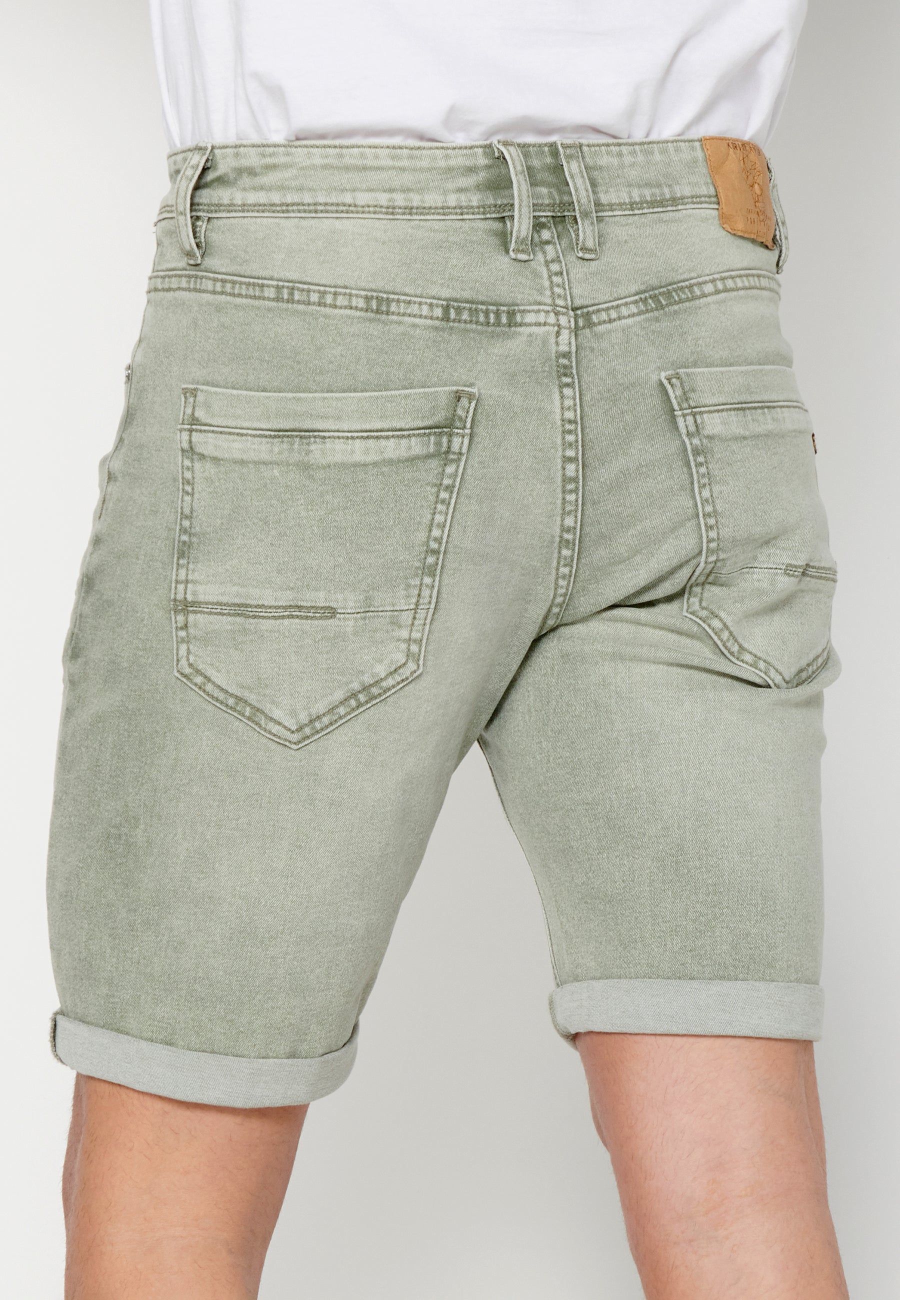 Bermuda Hombre Vaquera Stretch Acabado Vuelta – Koroshi 2311PS05