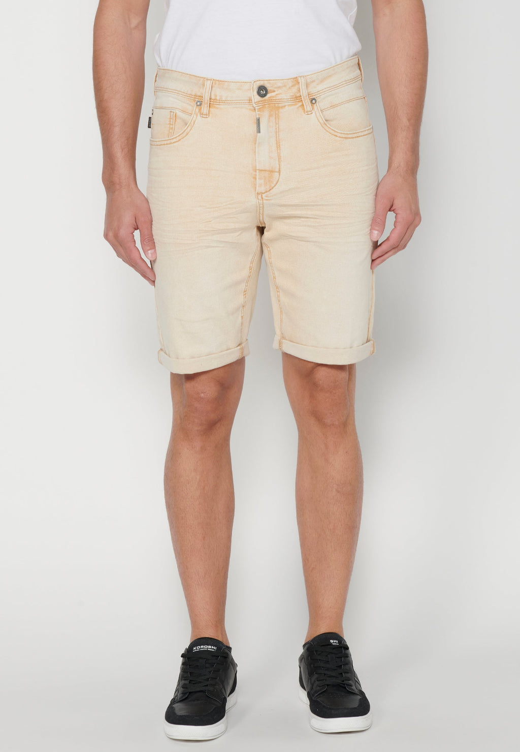 Bermuda Hombre Vaquera Stretch Acabado Vuelta – Koroshi 2311PS05