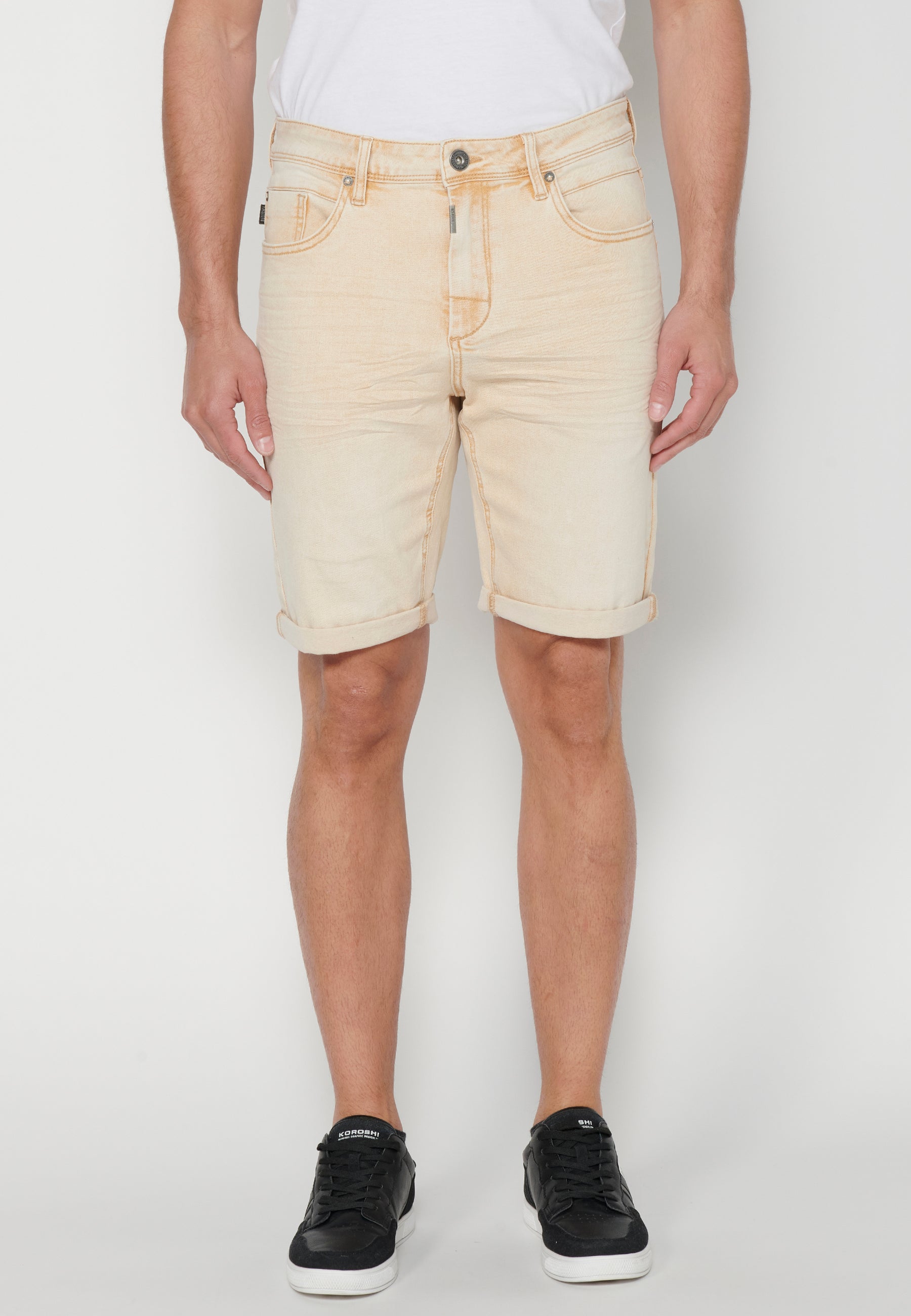 Bermuda Hombre Vaquera Stretch Acabado Vuelta – Koroshi 2311PS05