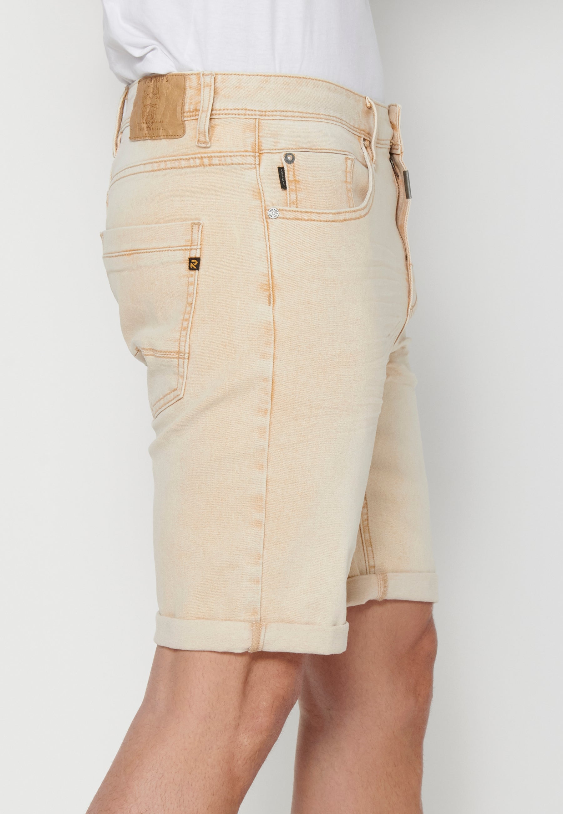 Bermuda Hombre Vaquera Stretch Acabado Vuelta – Koroshi 2311PS05