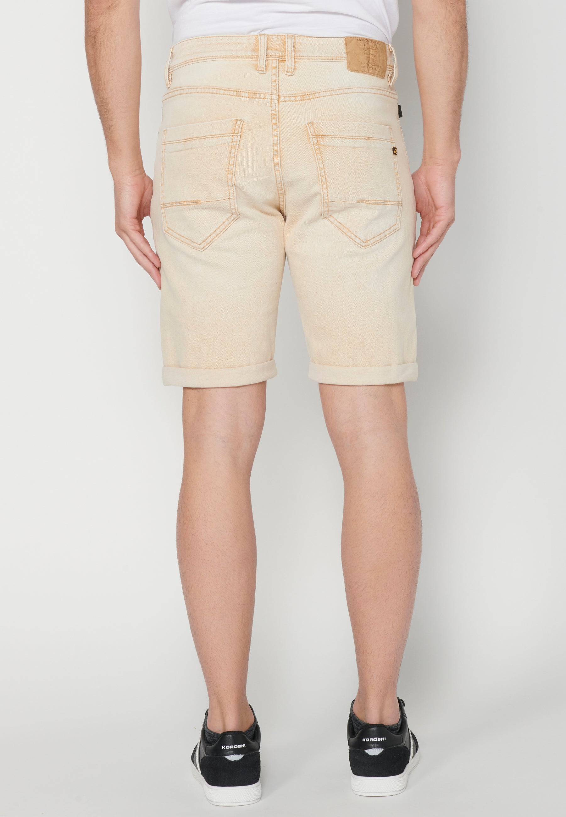 Bermuda Hombre Vaquera Stretch Acabado Vuelta – Koroshi 2311PS05