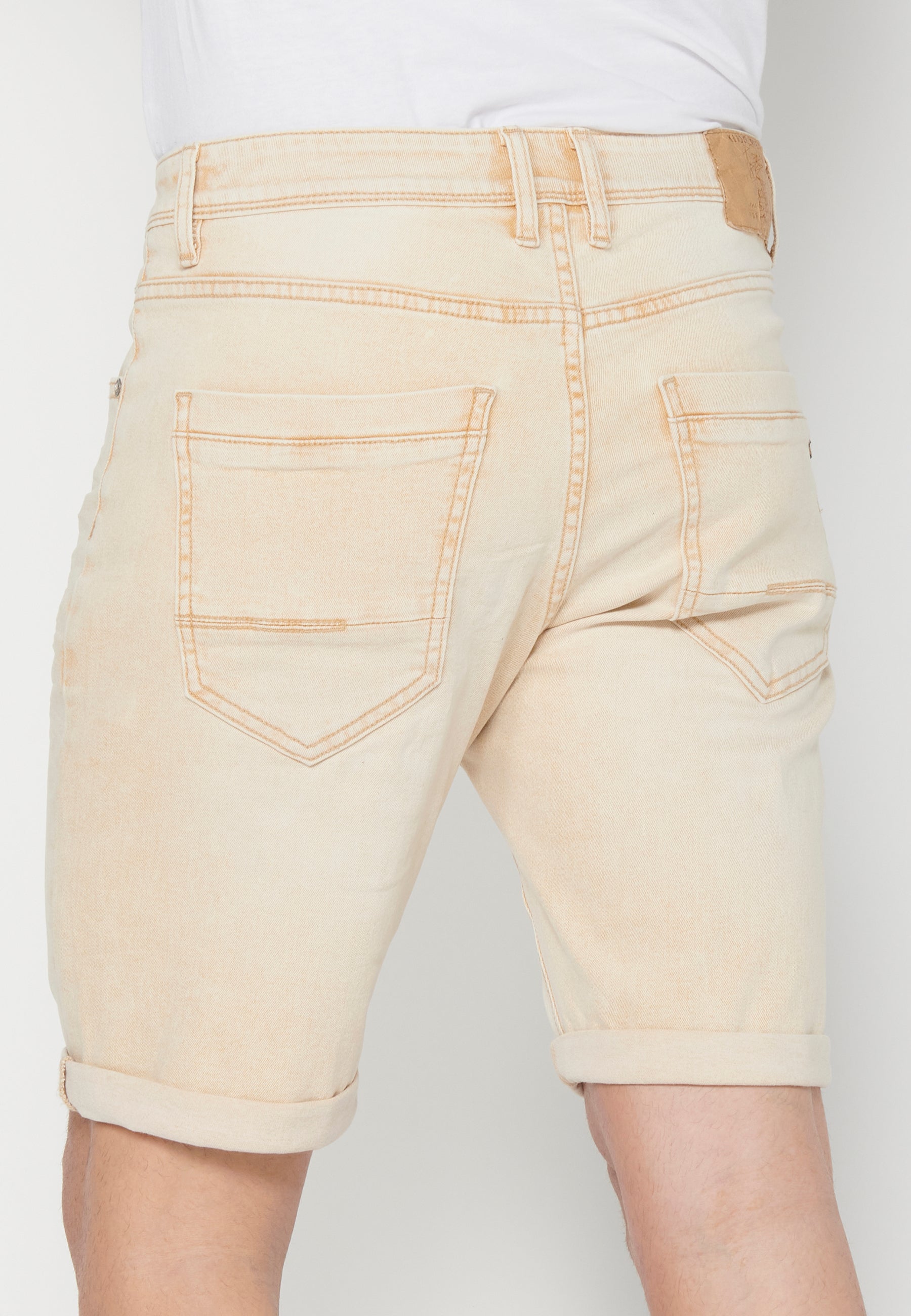Bermuda Hombre Vaquera Stretch Acabado Vuelta – Koroshi 2311PS05