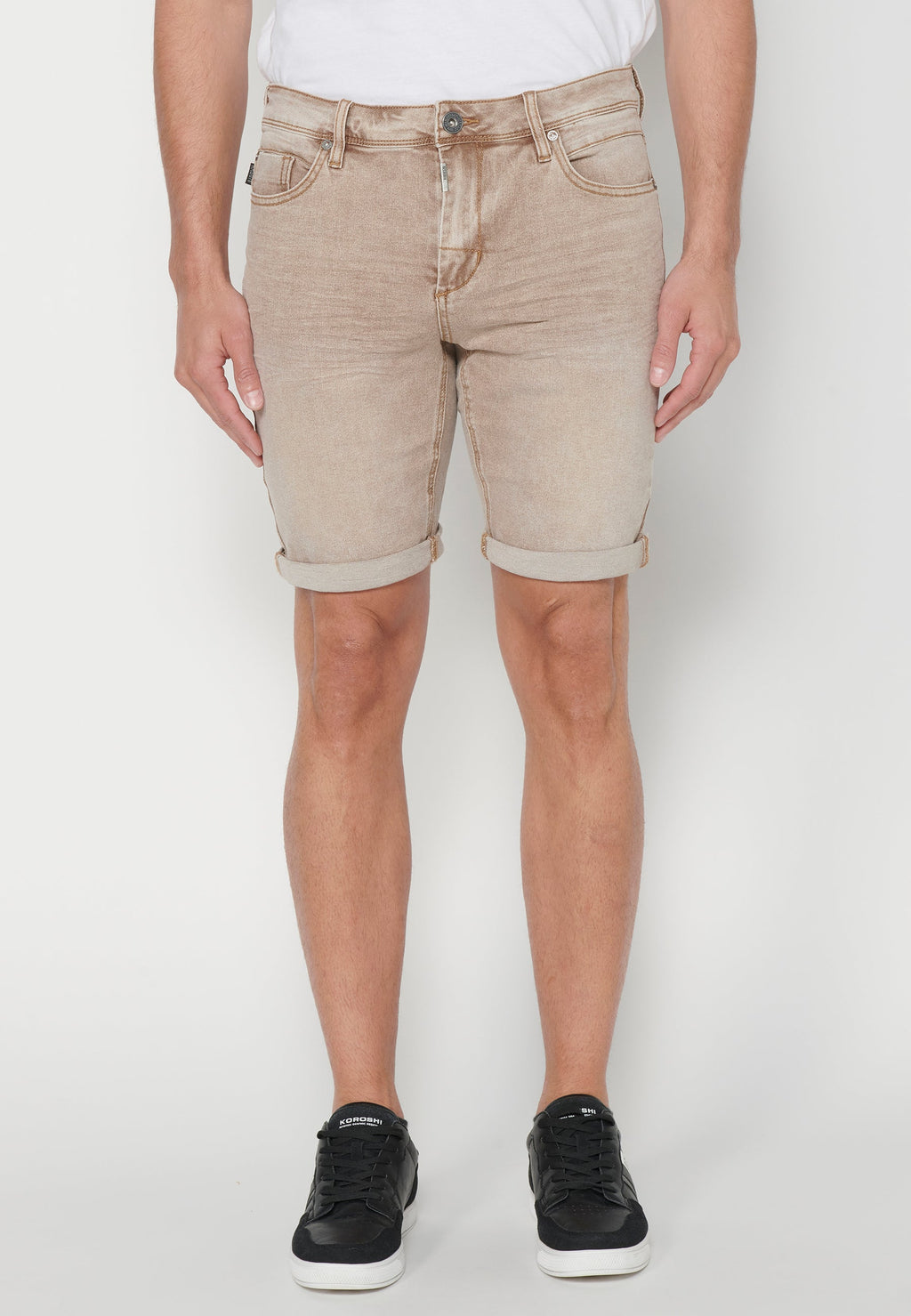 Bermuda Hombre Vaquera Stretch Acabado Vuelta – Koroshi 2311PS05