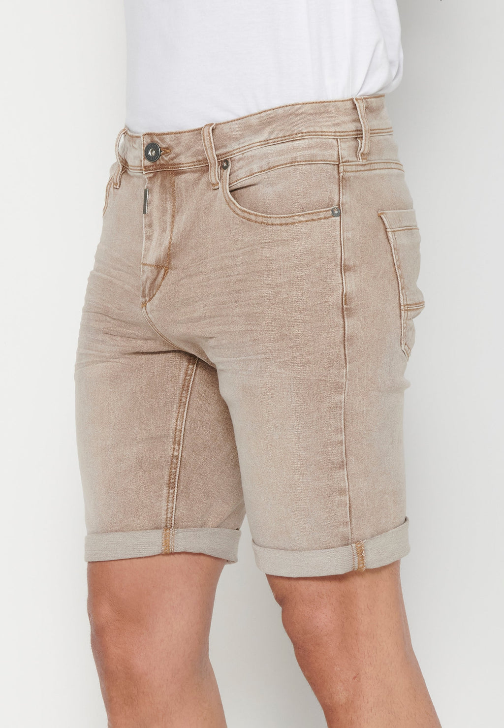Bermuda Hombre Vaquera Stretch Acabado Vuelta – Koroshi 2311PS05