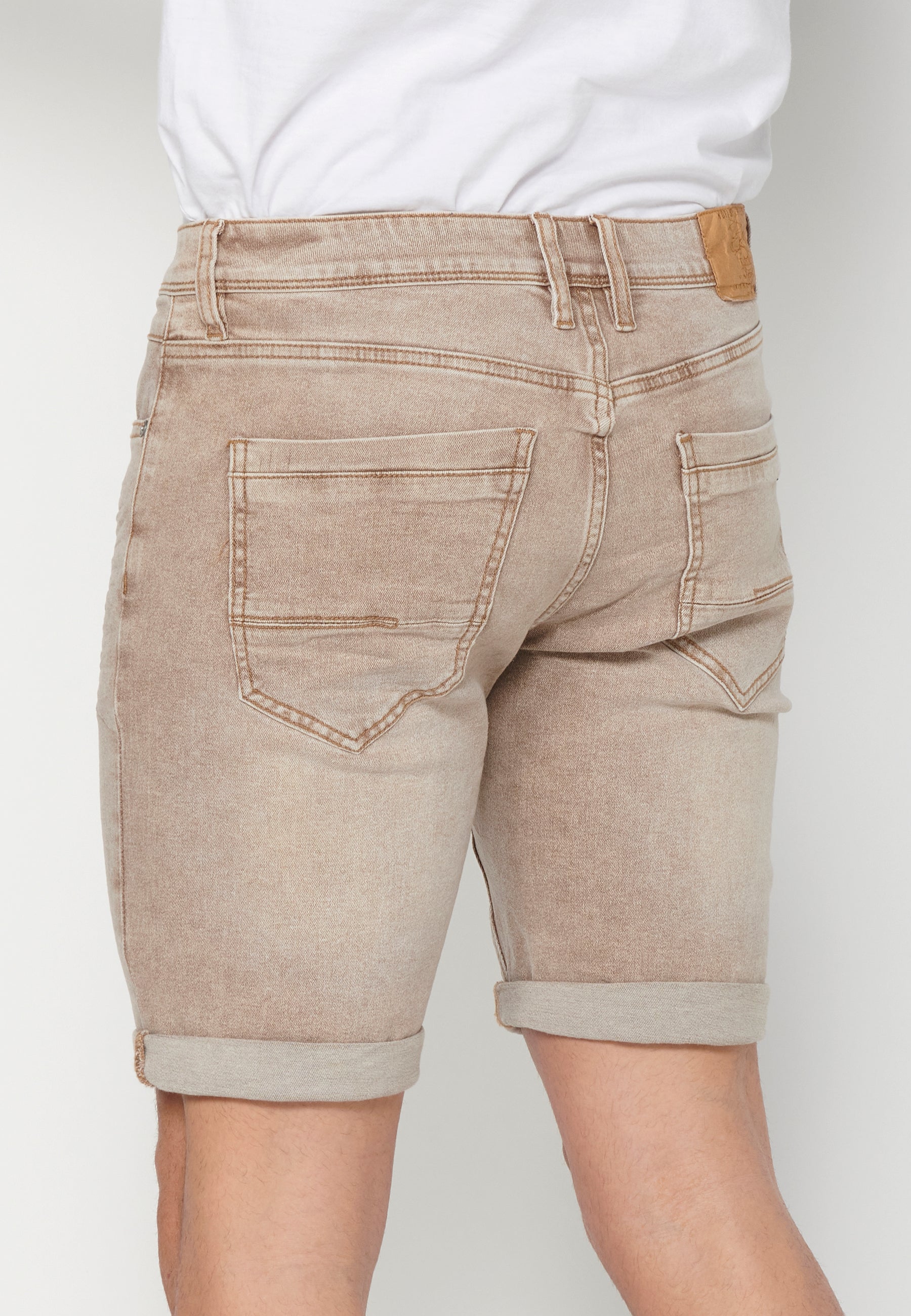 Bermuda Hombre Vaquera Stretch Acabado Vuelta – Koroshi 2311PS05