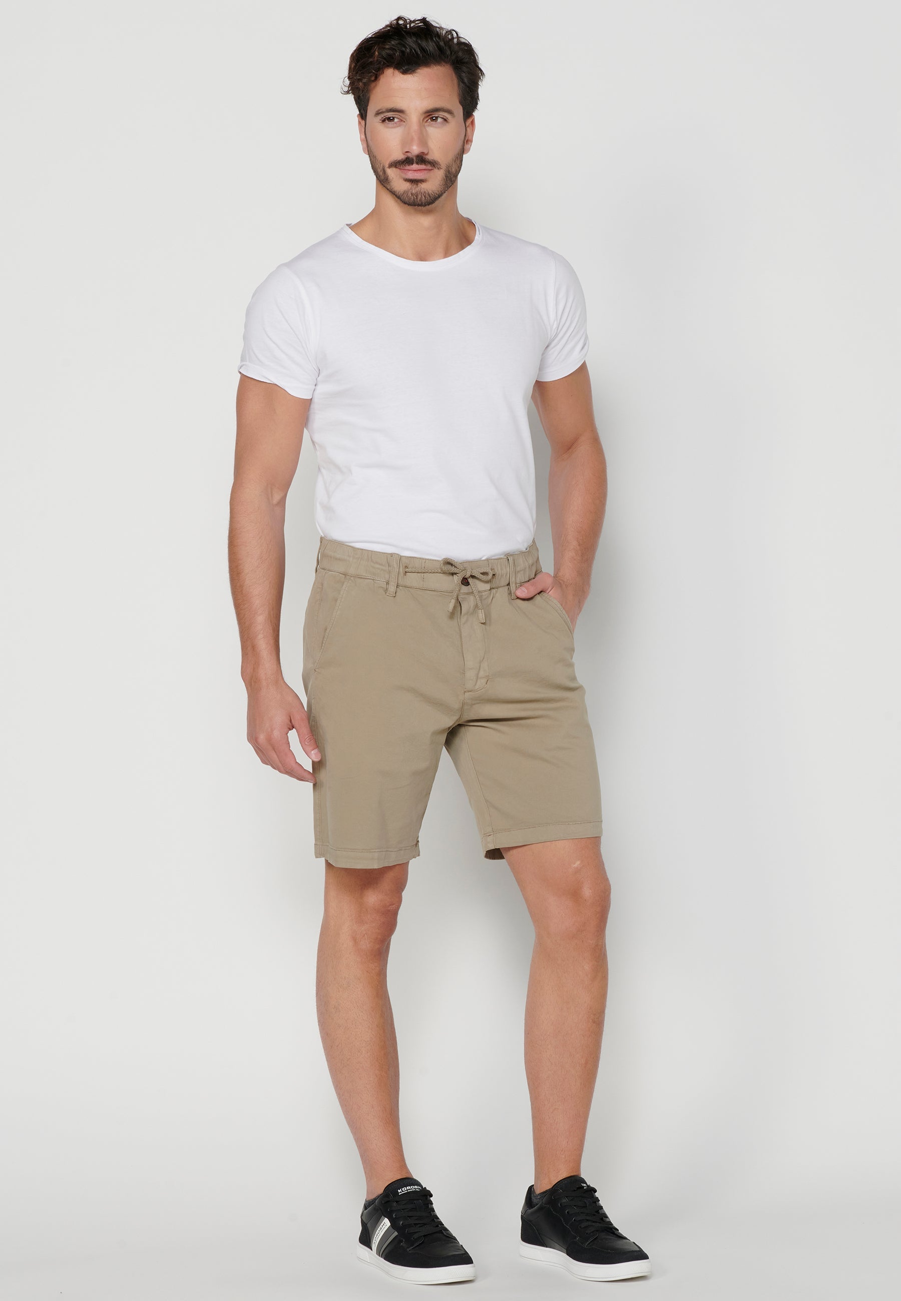 Bermuda Hombre Vaquera Stretch Cintura Elástica – Koroshi 2311PS06
