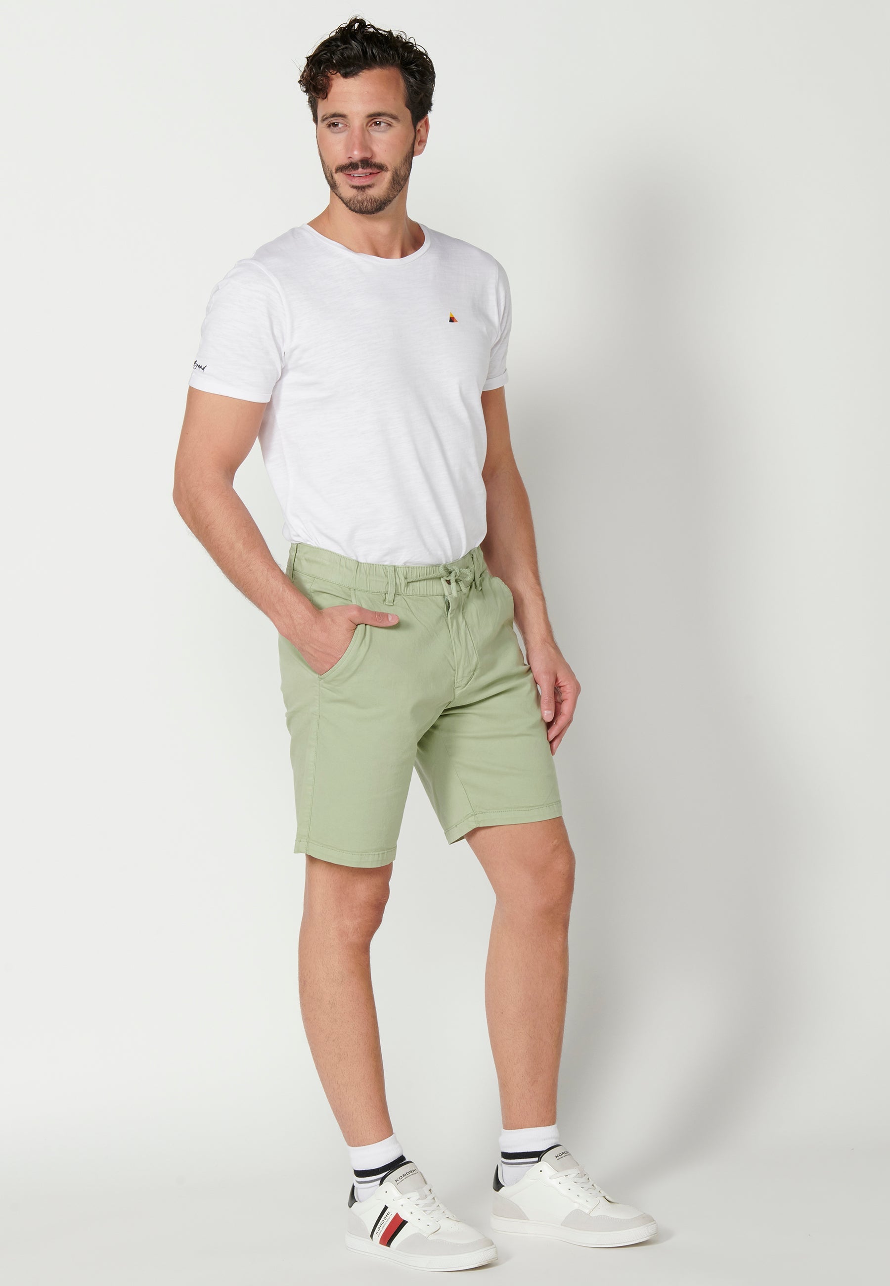 Bermuda Hombre Vaquera Stretch Cintura Elástica – Koroshi 2311PS06