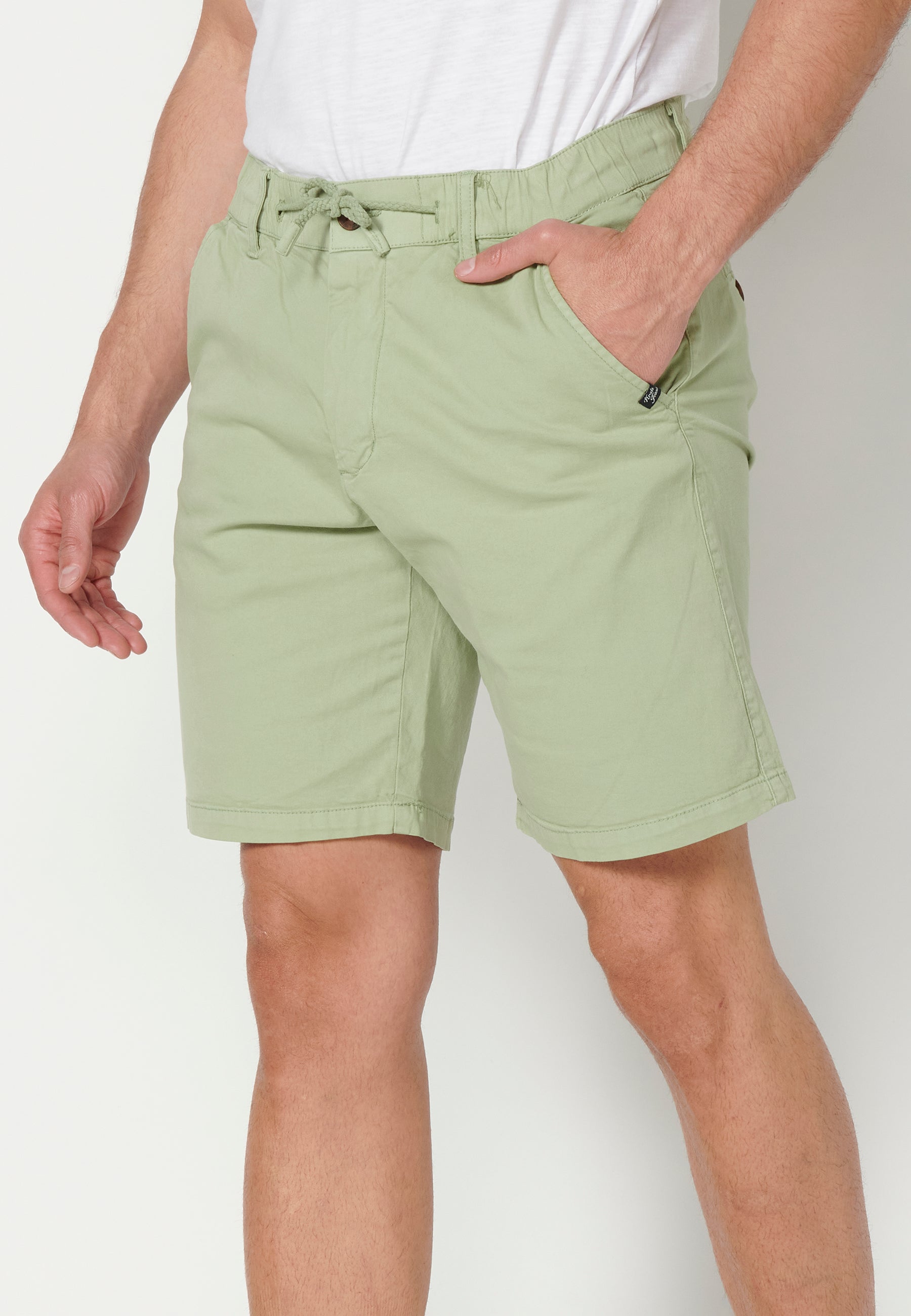 Bermuda Hombre Vaquera Stretch Cintura Elástica – Koroshi 2311PS06