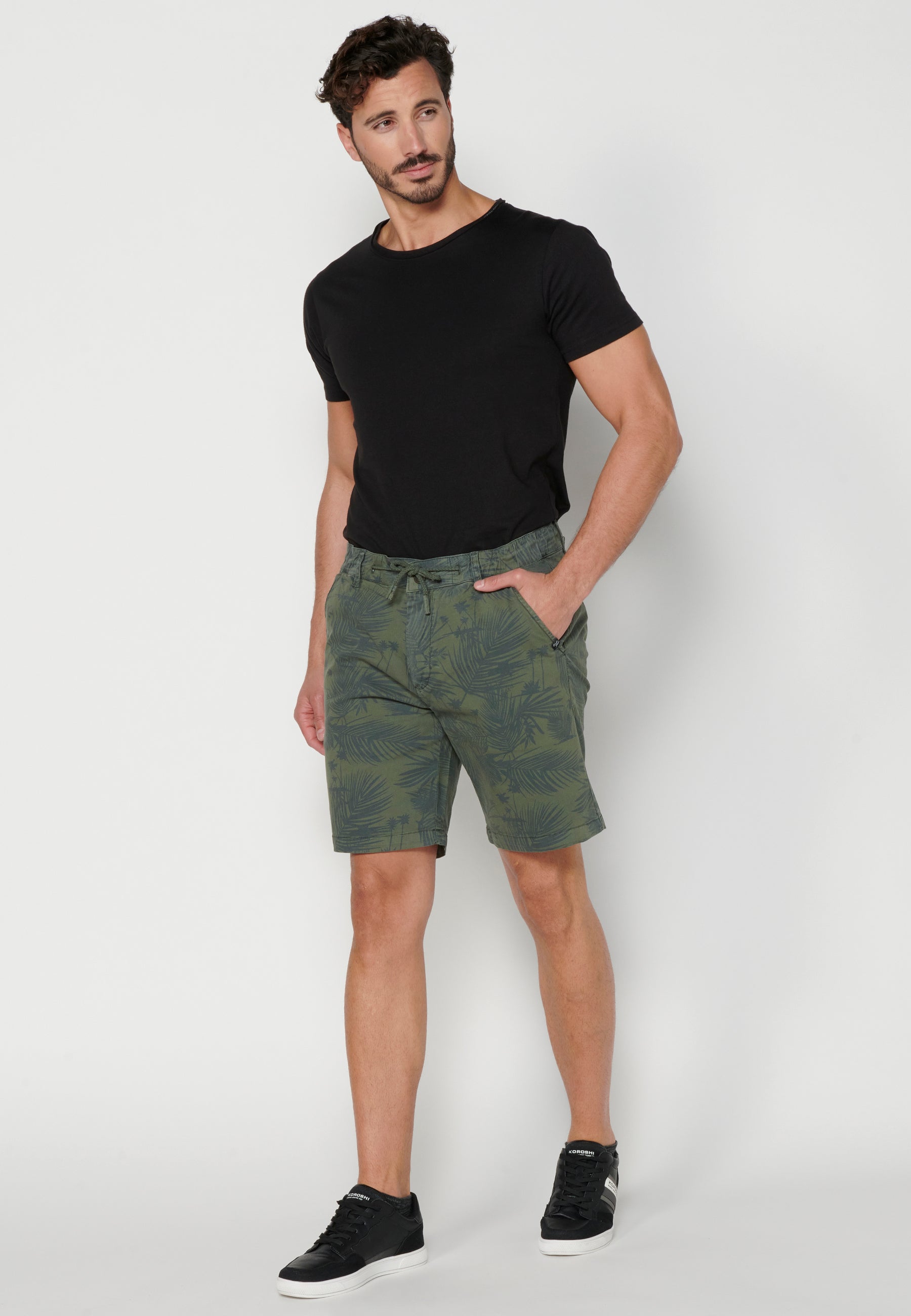 Bermuda Hombre Vaquera Stretch Cintura Elástica – Koroshi 2311PS06