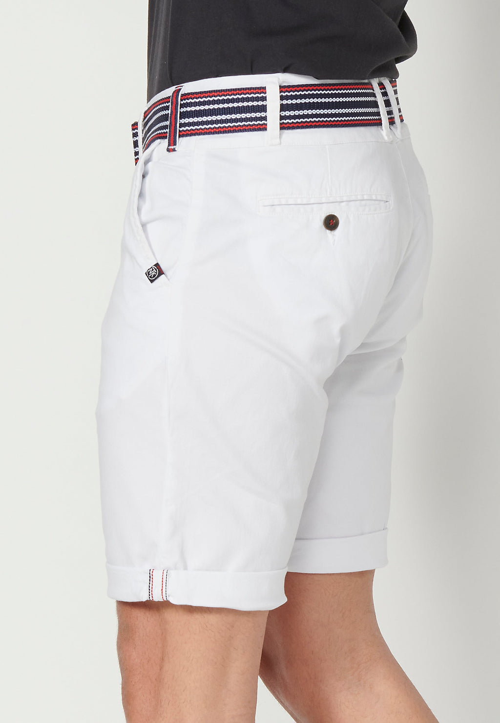 Bermuda Hombre Chino Acabado Vuelta Cinturón Marinero – Koroshi 2311PS07