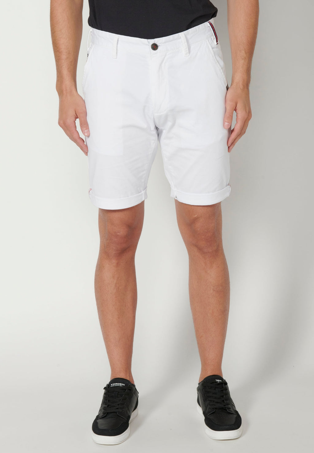 Bermuda Hombre Chino Acabado Vuelta Cinturón Marinero – Koroshi 2311PS07