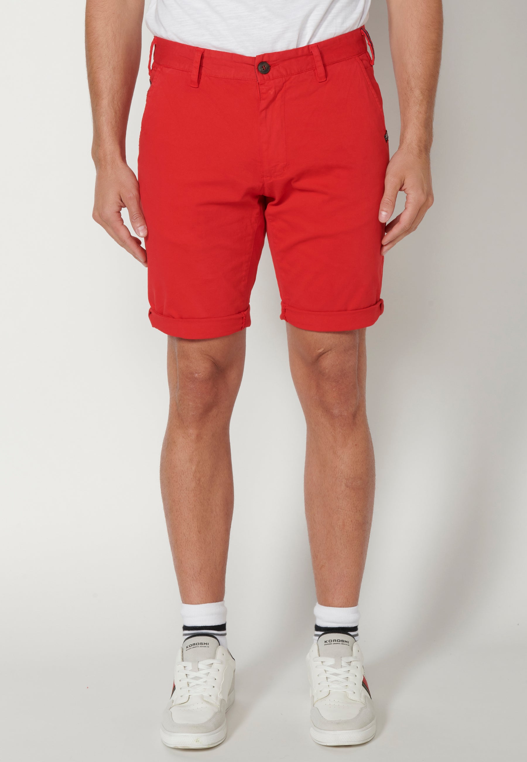 Bermuda Hombre Chino Acabado Vuelta Cinturón Marinero – Koroshi 2311PS07