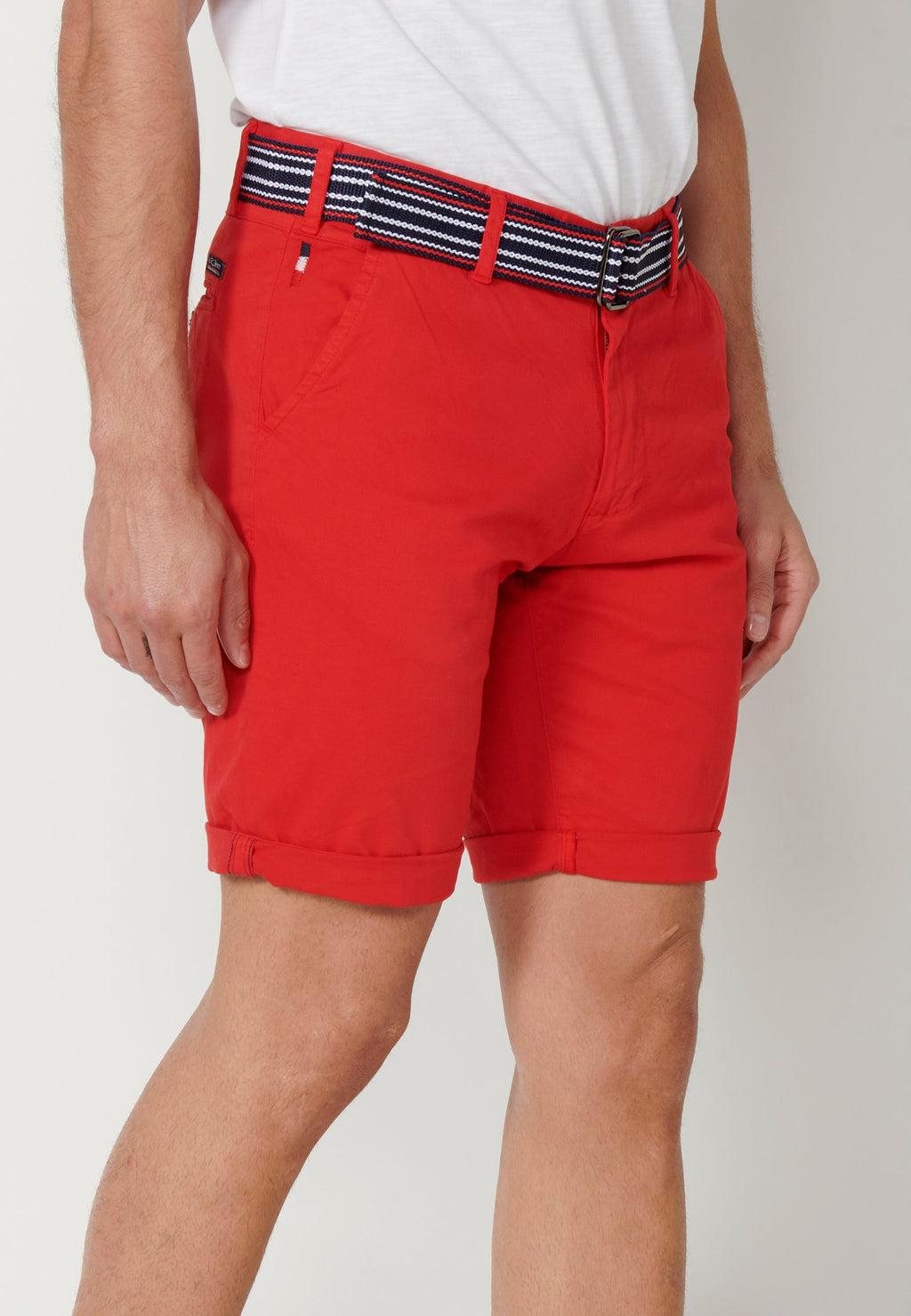 Bermuda Hombre Chino Acabado Vuelta Cinturón Marinero – Koroshi 2311PS07