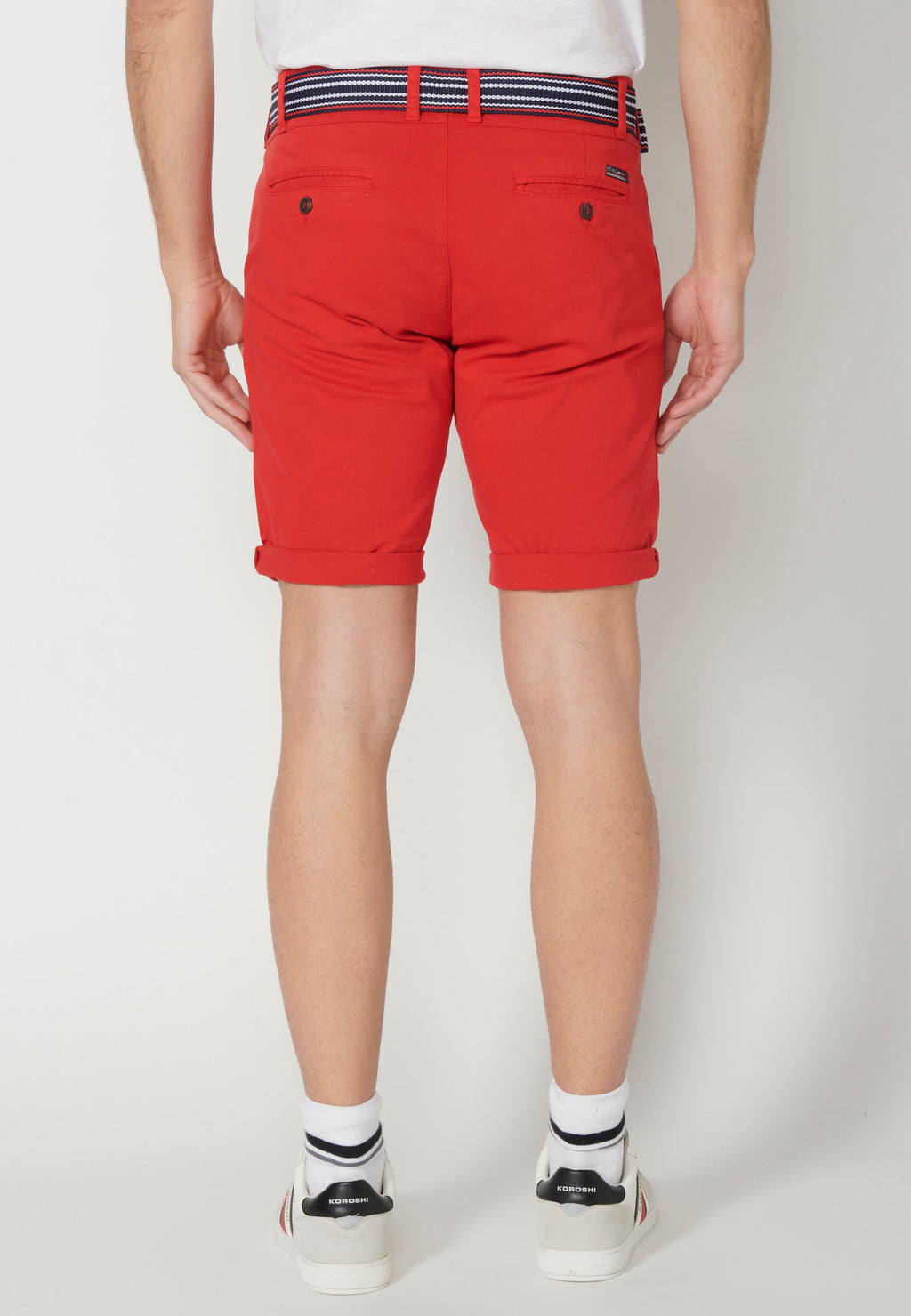 Bermuda Hombre Chino Acabado Vuelta Cinturón Marinero – Koroshi 2311PS07