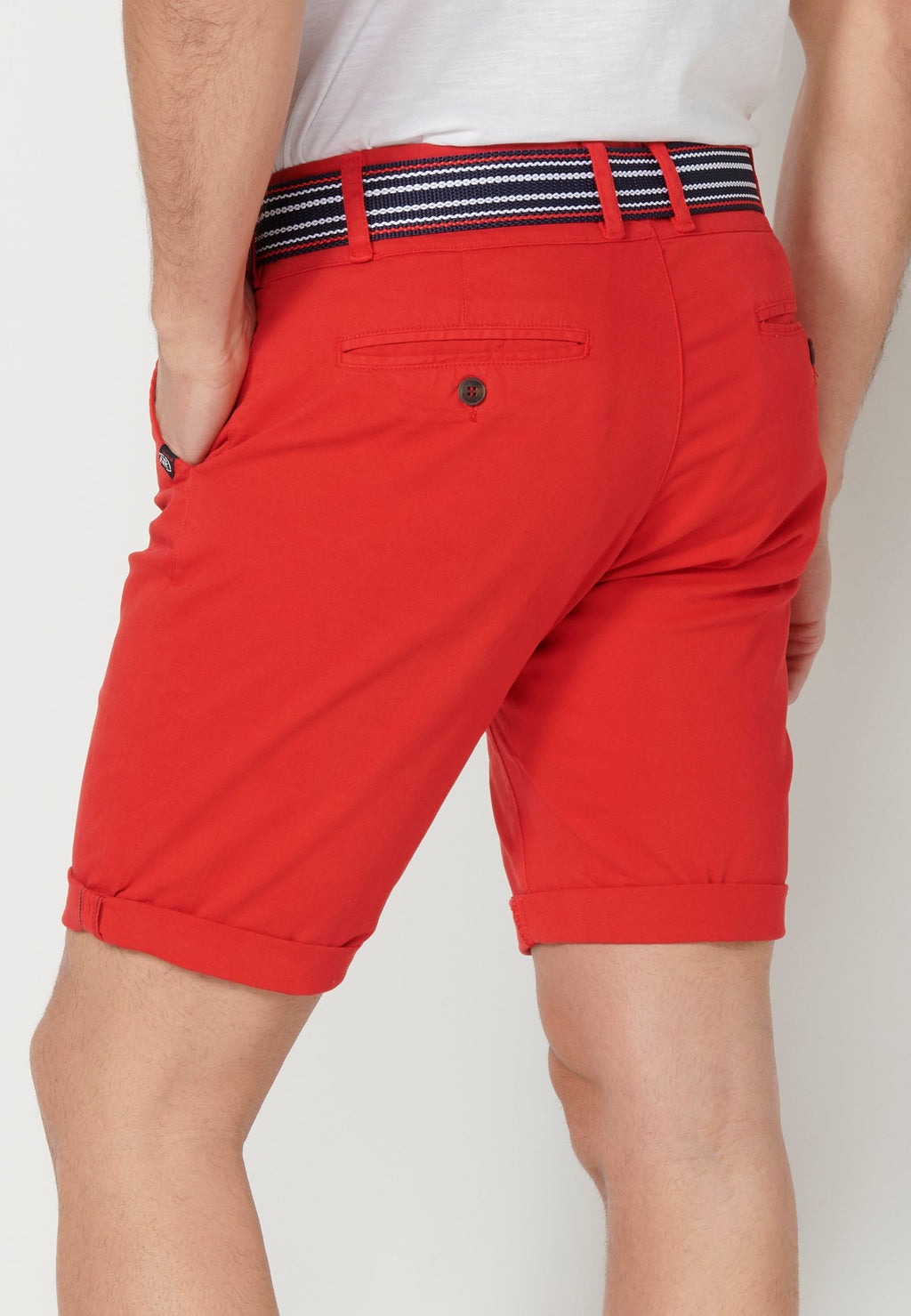 Bermuda Hombre Chino Acabado Vuelta Cinturón Marinero – Koroshi 2311PS07