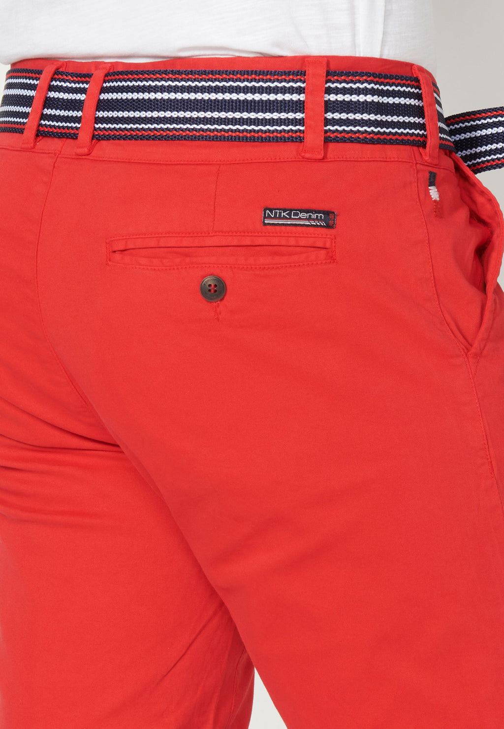 Bermuda Hombre Chino Acabado Vuelta Cinturón Marinero – Koroshi 2311PS07