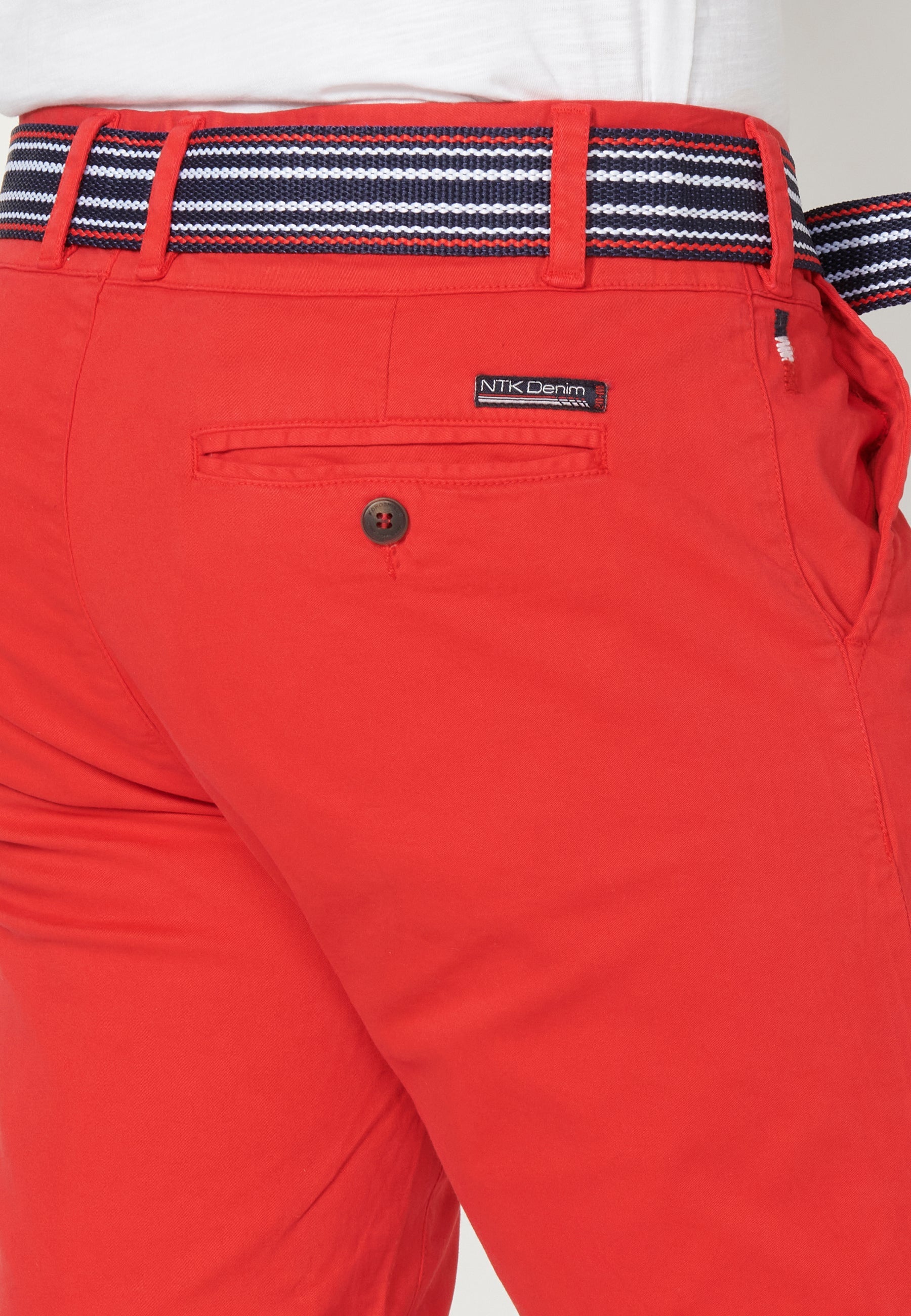Bermuda Hombre Chino Acabado Vuelta Cinturón Marinero – Koroshi 2311PS07