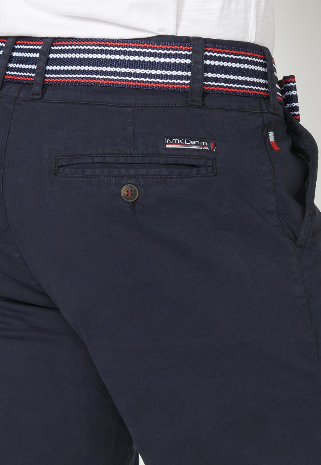Bermuda Hombre Chino Acabado Vuelta Cinturón Marinero – Koroshi 2311PS07