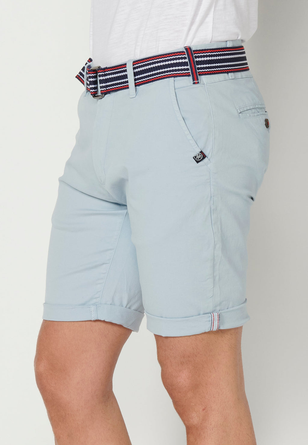 Bermuda Hombre Chino Acabado Vuelta Cinturón Marinero – Koroshi 2311PS07