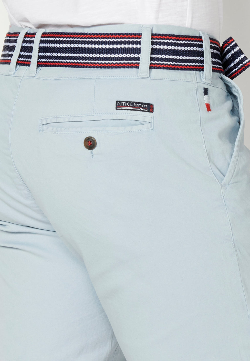 Bermuda Hombre Chino Acabado Vuelta Cinturón Marinero – Koroshi 2311PS07