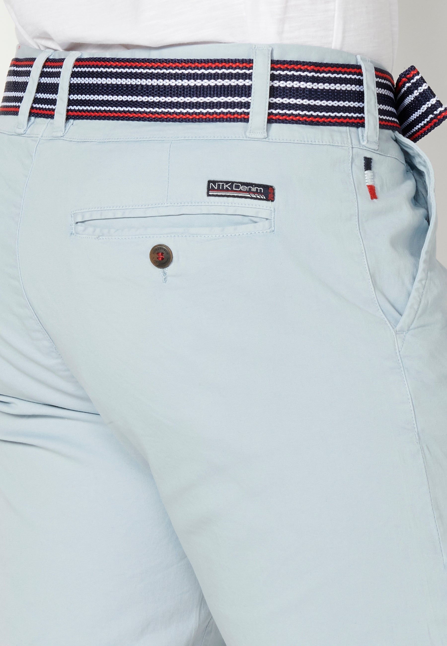 Bermuda Hombre Chino Acabado Vuelta Cinturón Marinero – Koroshi 2311PS07