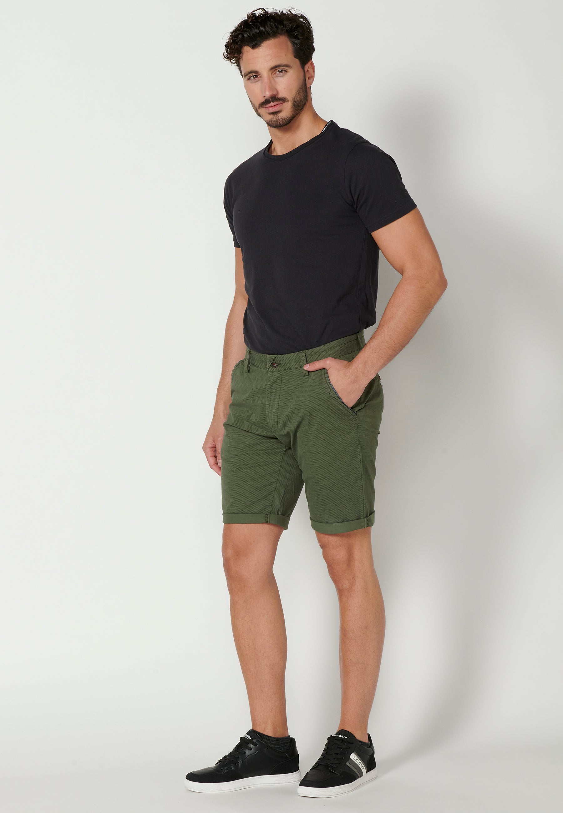 Bermuda Hombre Chino Algodón con Vuelta – Koroshi 2311PS08