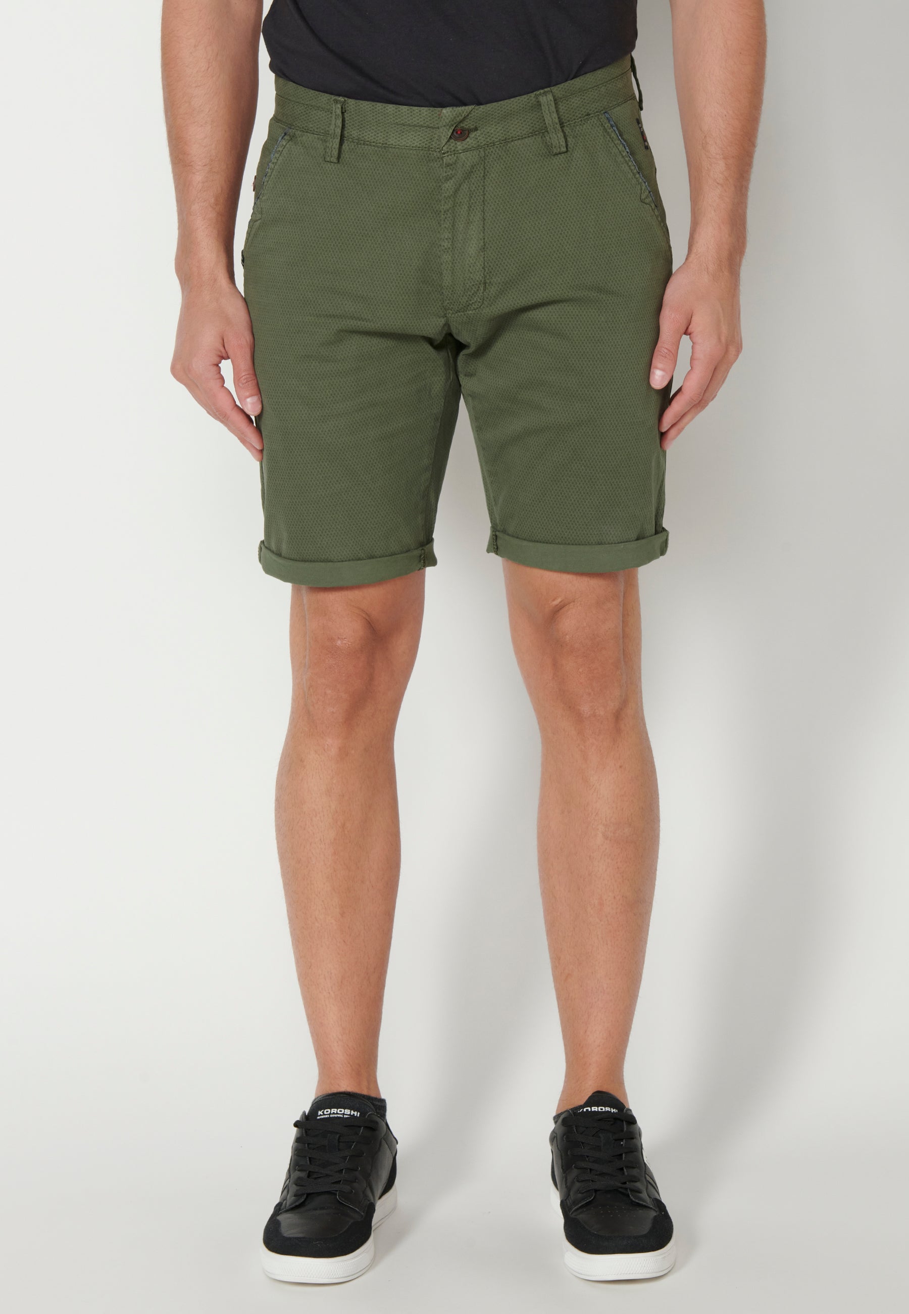 Bermuda Hombre Chino Algodón con Vuelta – Koroshi 2311PS08