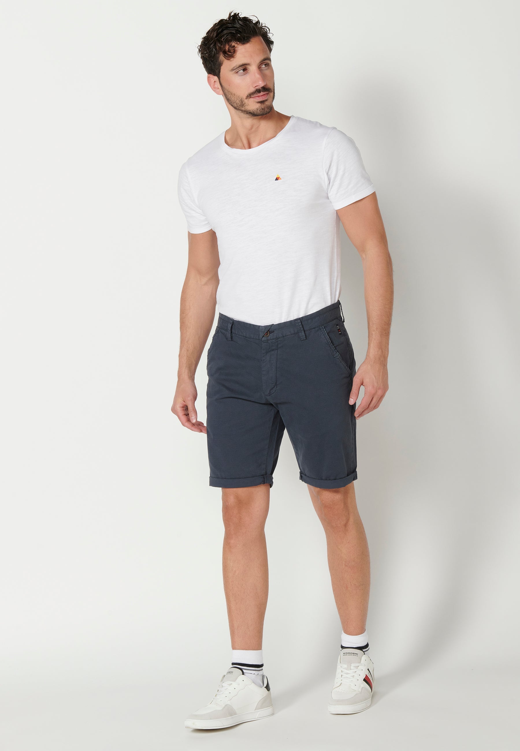 Bermuda Hombre Chino Algodón con Vuelta – Koroshi 2311PS08