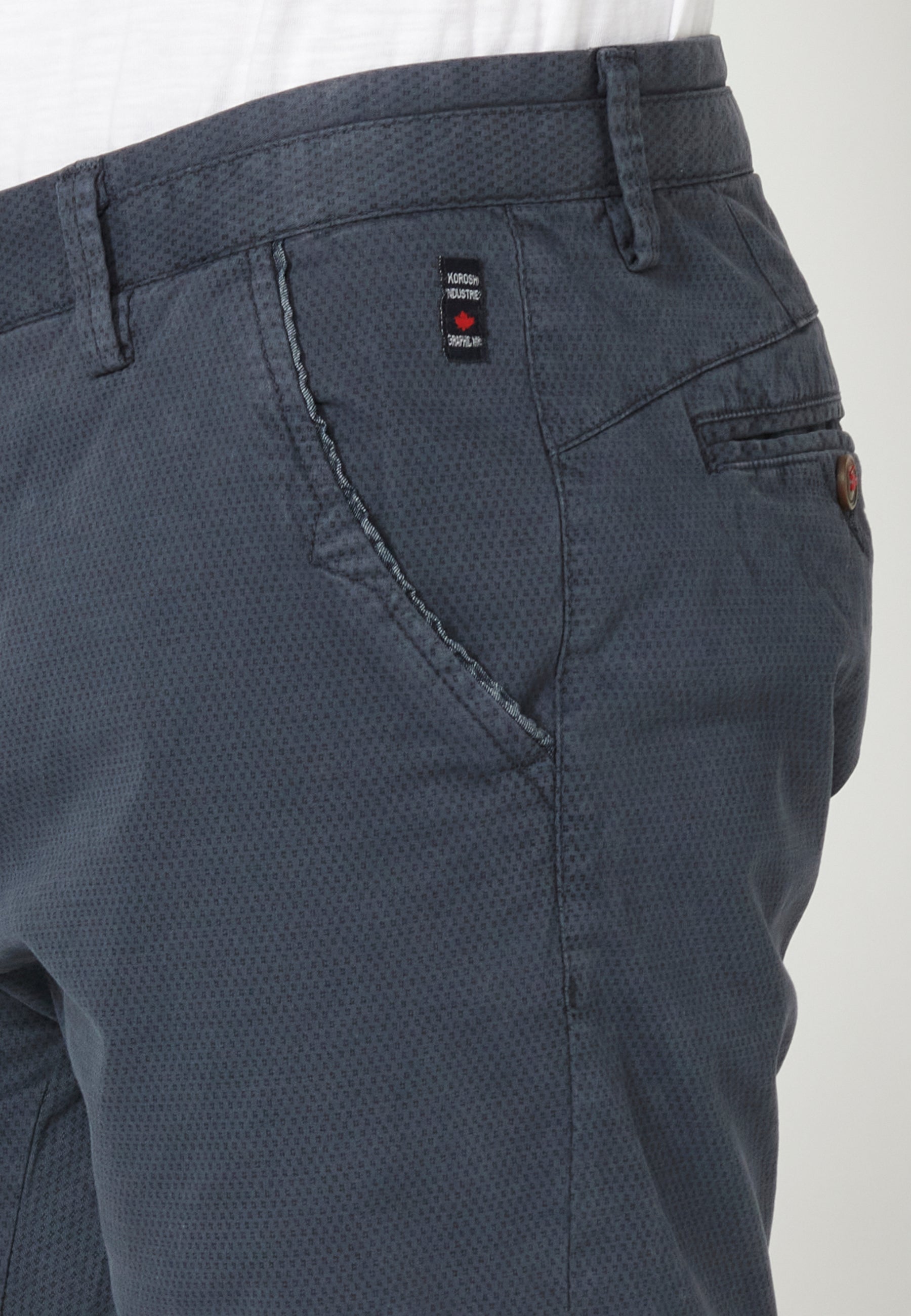 Bermuda Hombre Chino Algodón con Vuelta – Koroshi 2311PS08