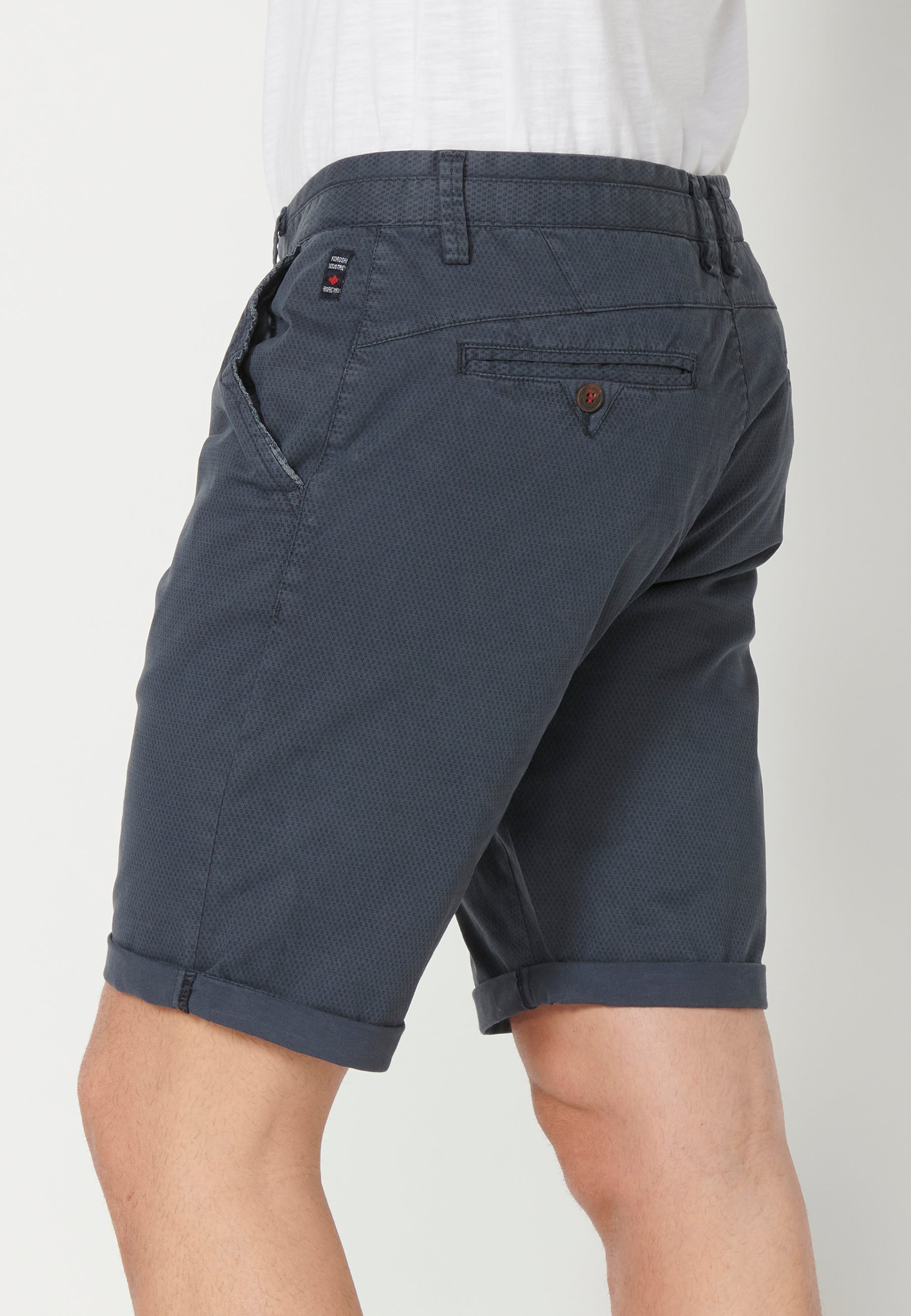 Bermuda Hombre Chino Algodón con Vuelta – Koroshi 2311PS08